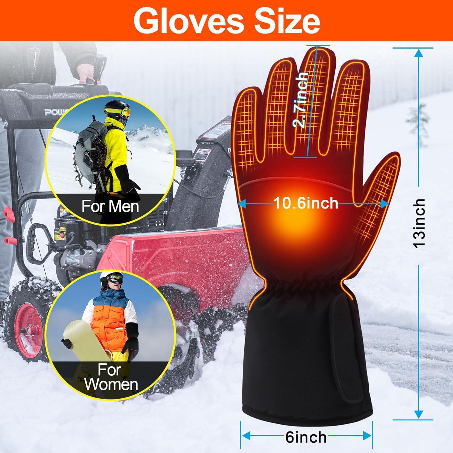 Guantes Calentados Recargables Unisex - Impermeables y Táctiles