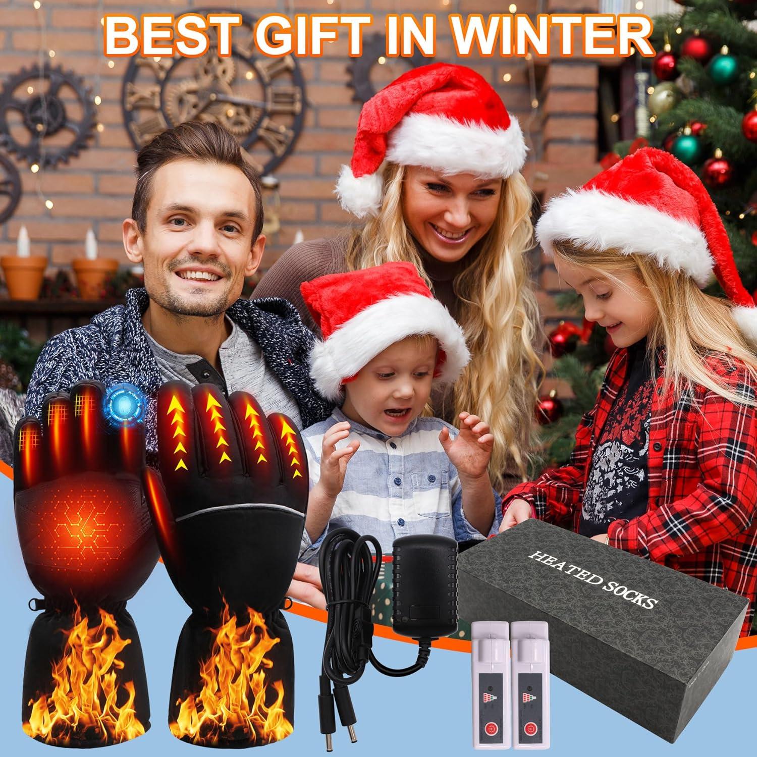 Guantes Calentados Recargables Unisex - Impermeables y Táctiles