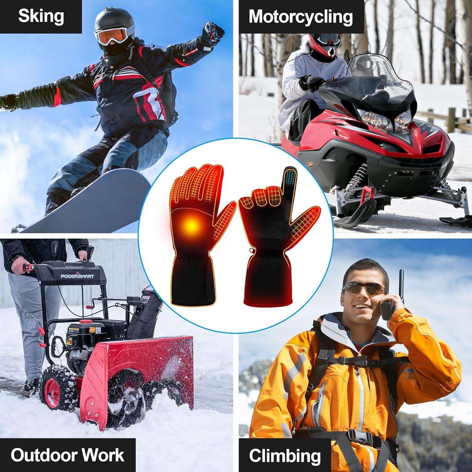 Guantes Calentados Recargables Unisex - Impermeables y Táctiles