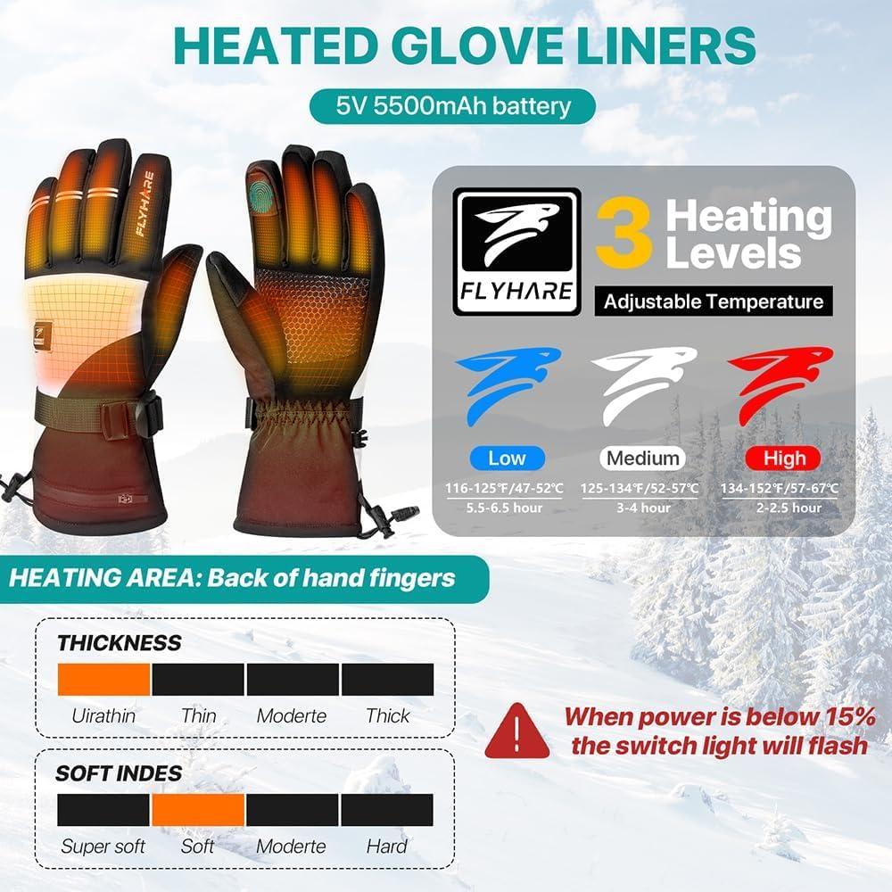 Guantes Calentados Flyhare TG-103 Unisex Táctiles 5V