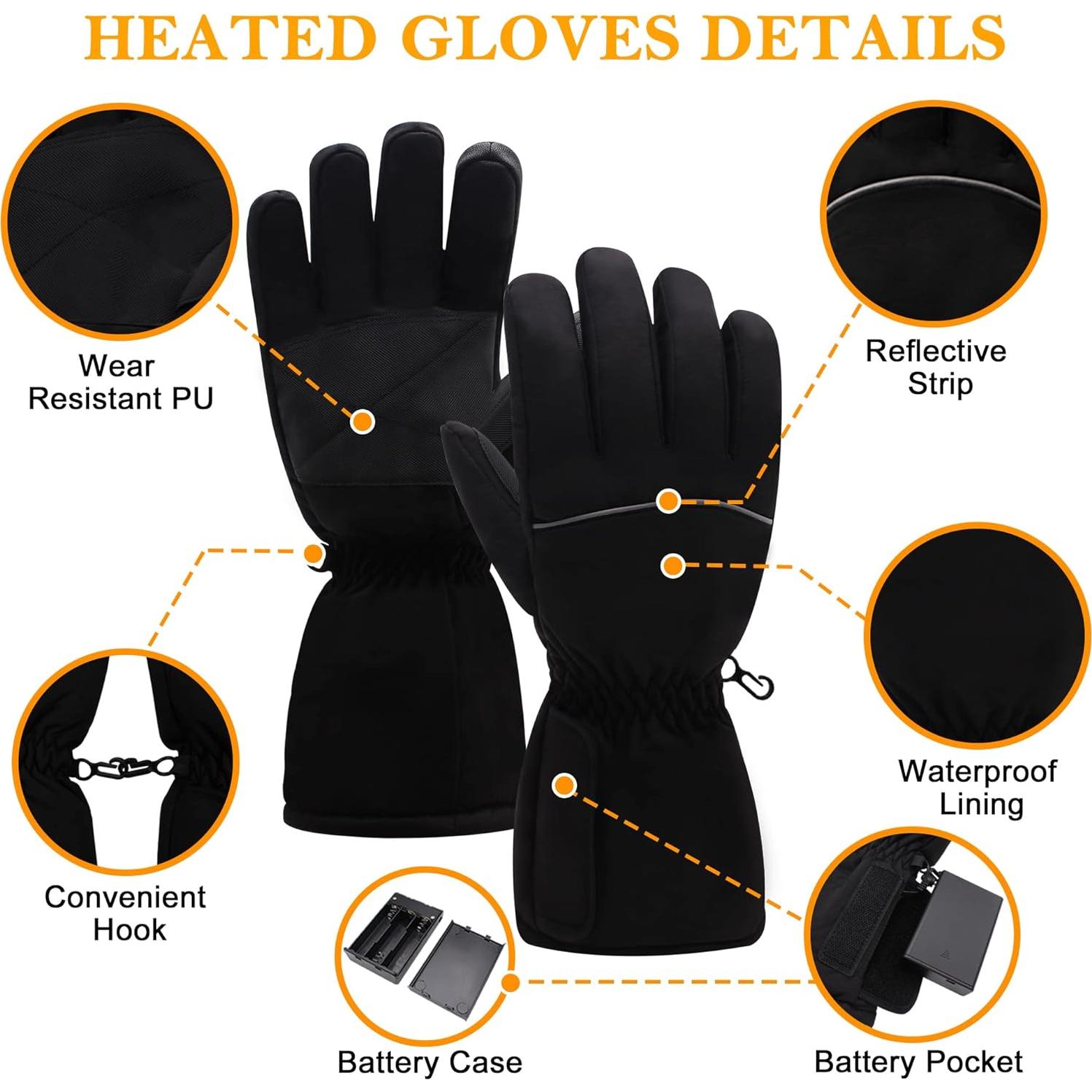 Guantes Térmicos Eléctricos GEMSTONEGO 4.5V Impermeables