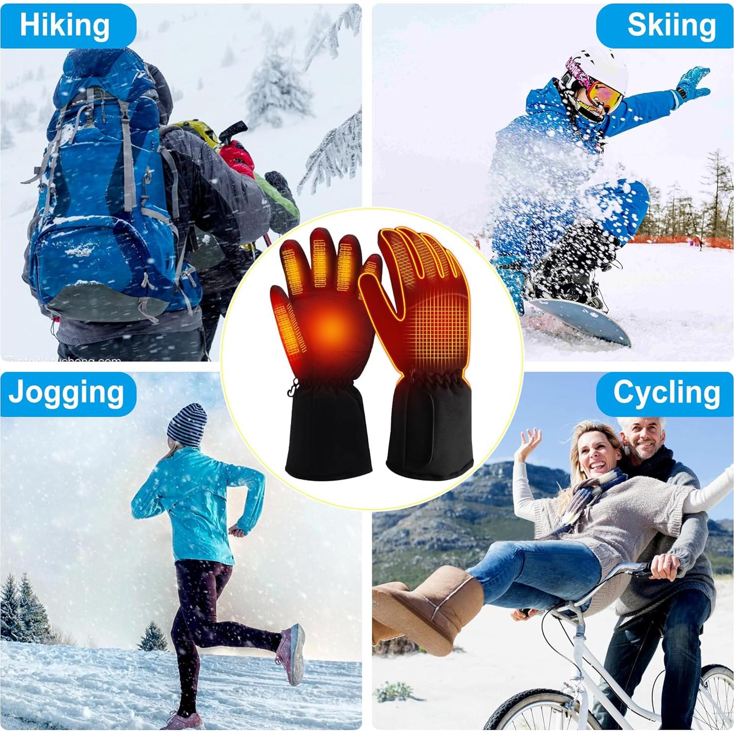 Guantes Térmicos Eléctricos GEMSTONEGO 4.5V Impermeables