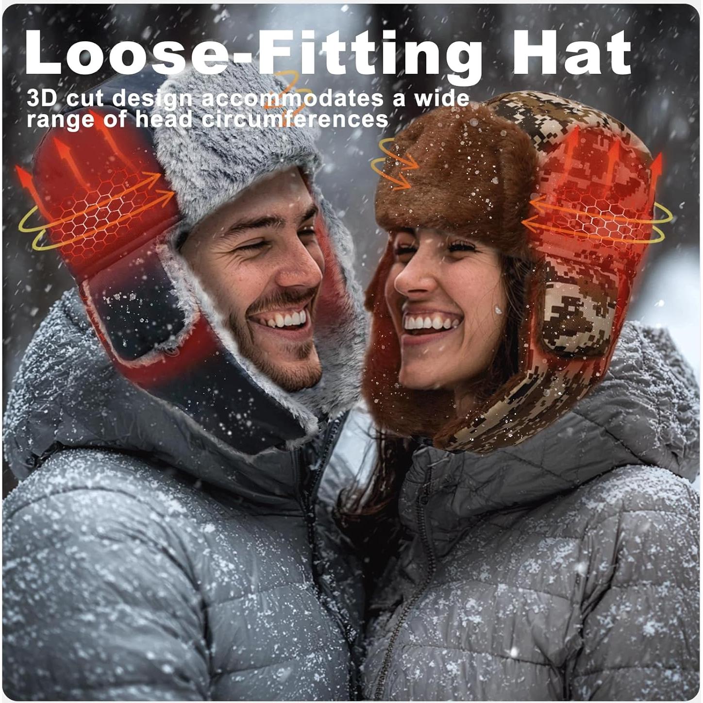 Gorro Trapper Calentado Eléctrico Camuflaje 57.9 cm