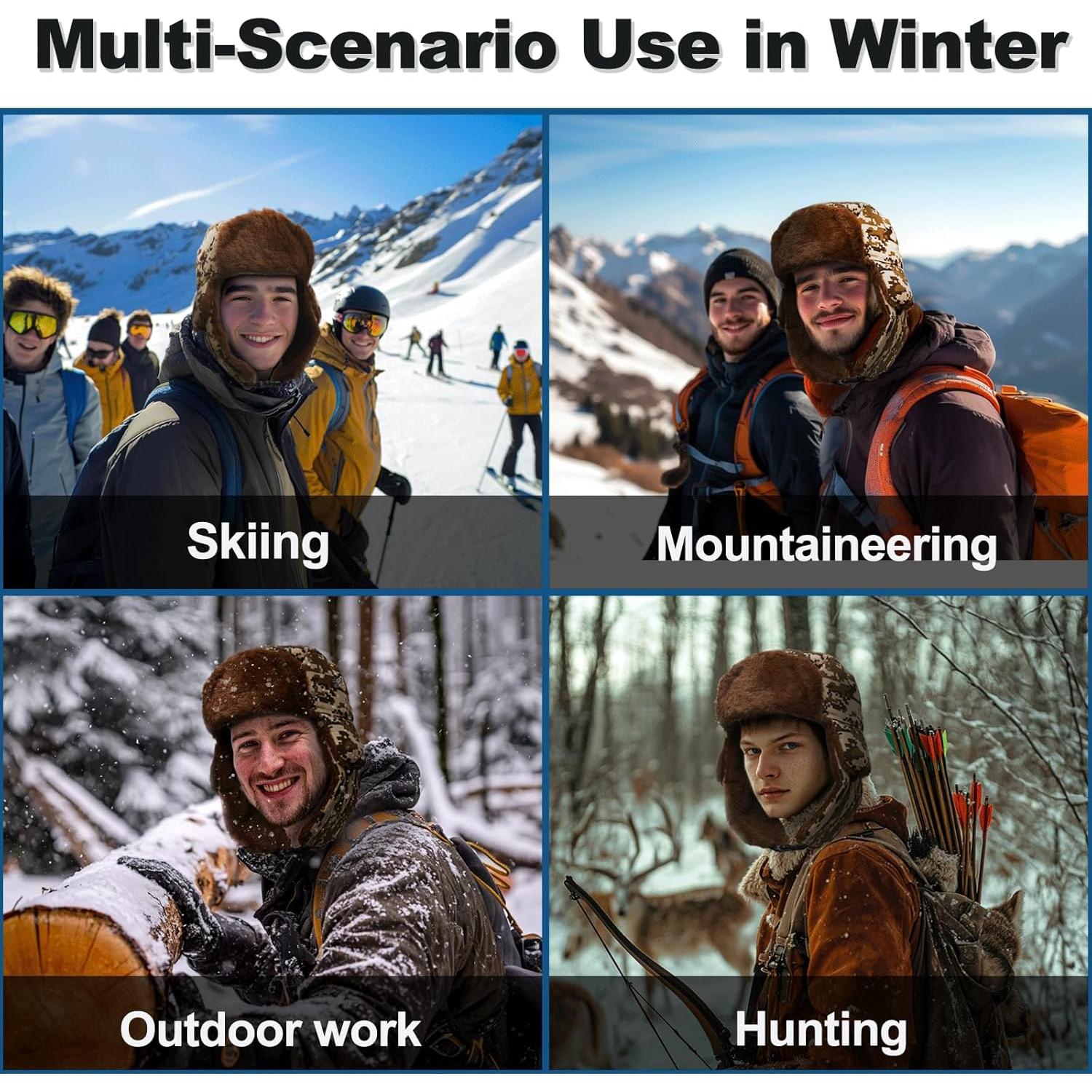 Gorro Trapper Calentado Eléctrico Camuflaje 57.9 cm