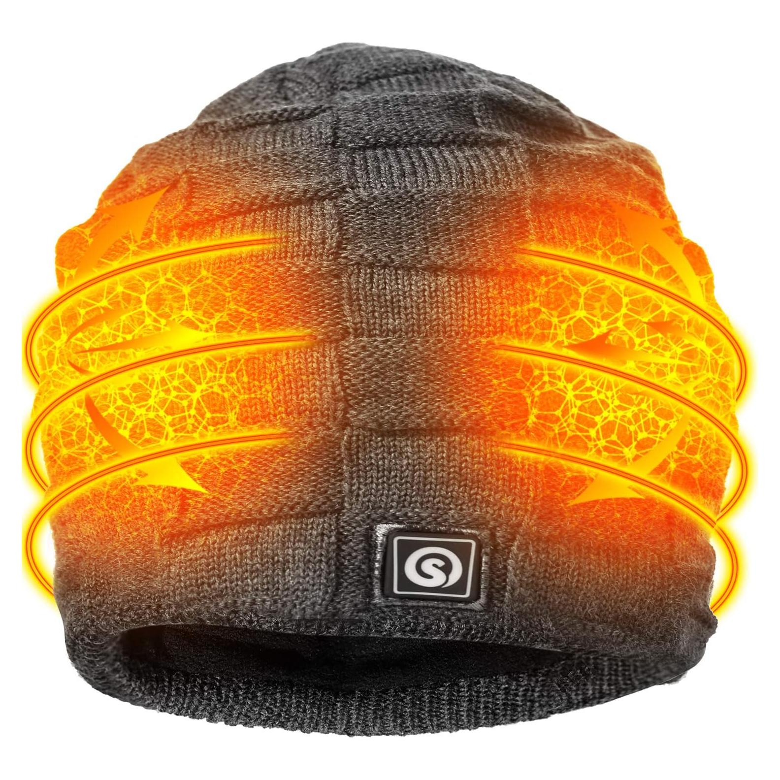 Gorro Térmico Calentado Sun Will Eléctrico Recargable Gris