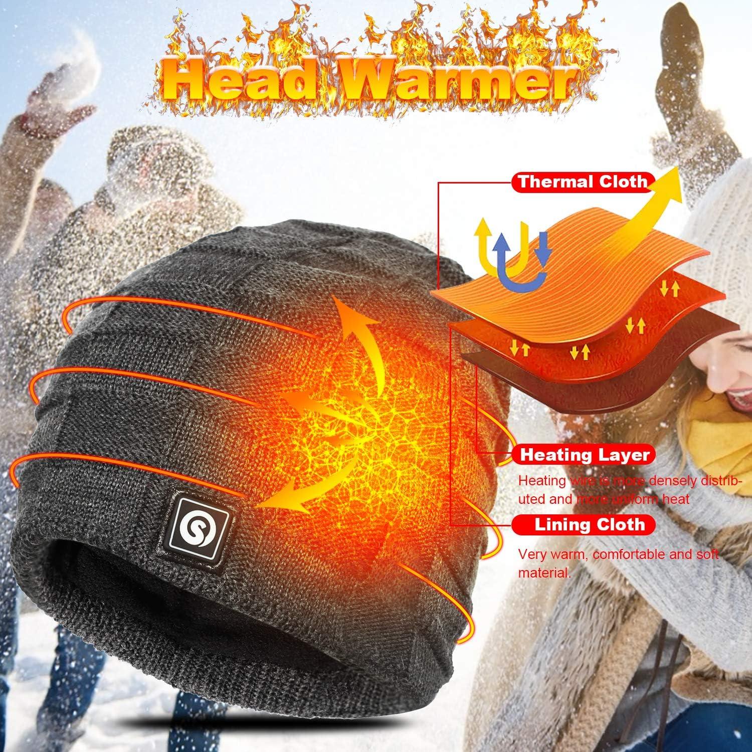 Gorro Térmico Calentado Sun Will Eléctrico Recargable Gris