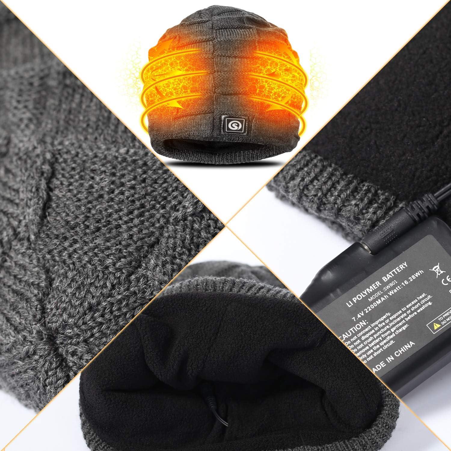 Gorro Térmico Calentado Sun Will Eléctrico Recargable Gris