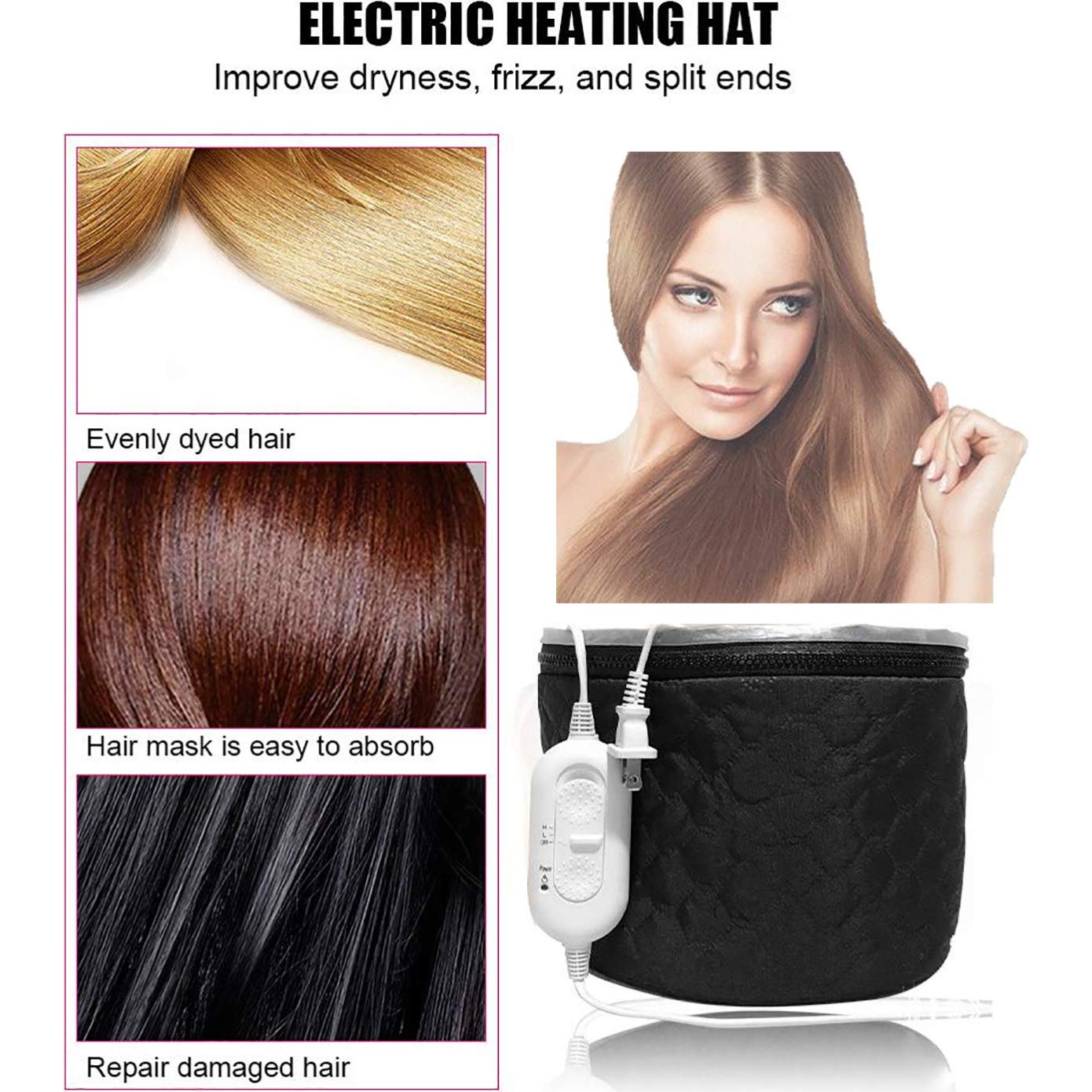 Gorro Eléctrico para Cabello XNX 110V Negro 3 Niveles Calentamiento