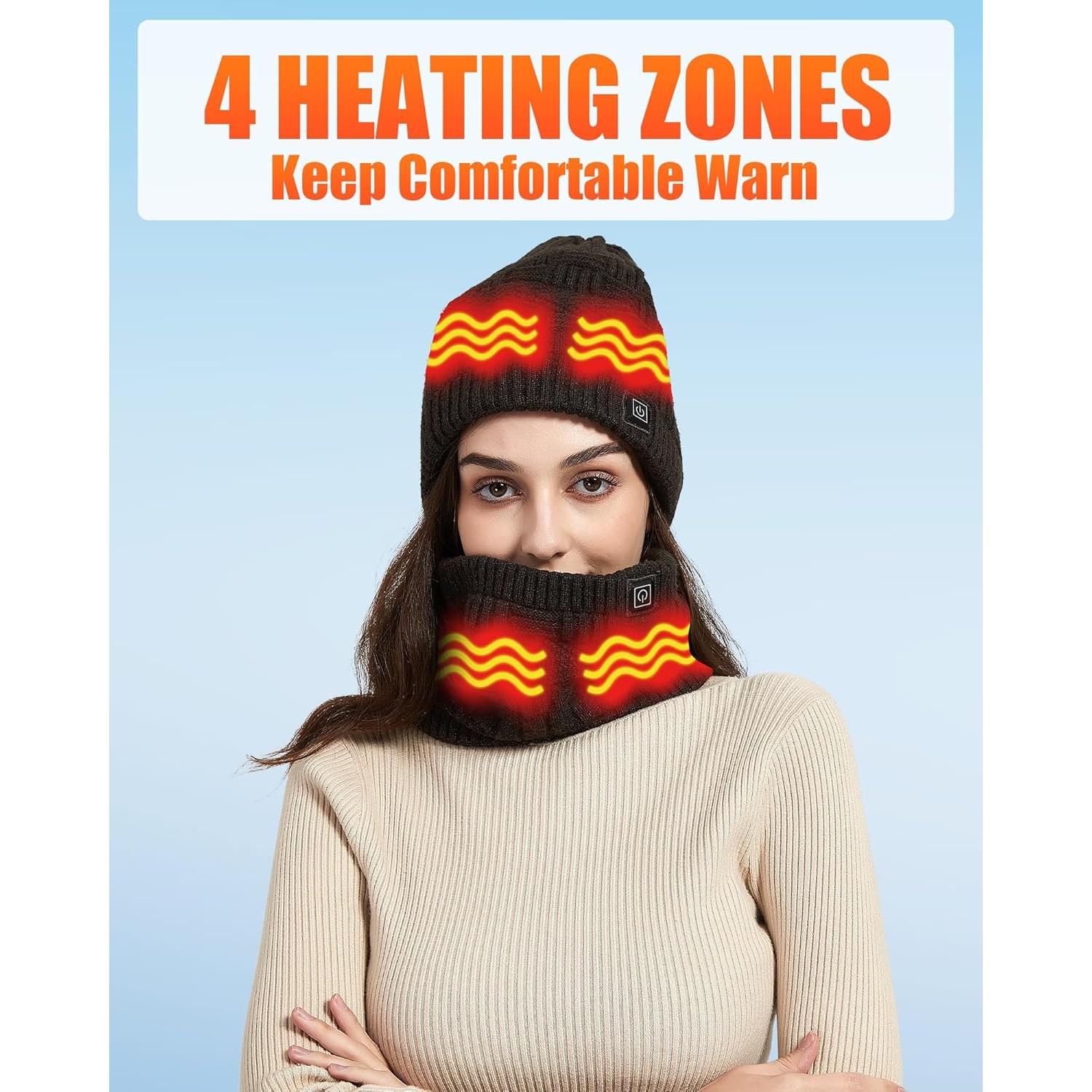 Gorro y Bufanda Calentados Unisex R-TAX RTX-DR08 4000mAh