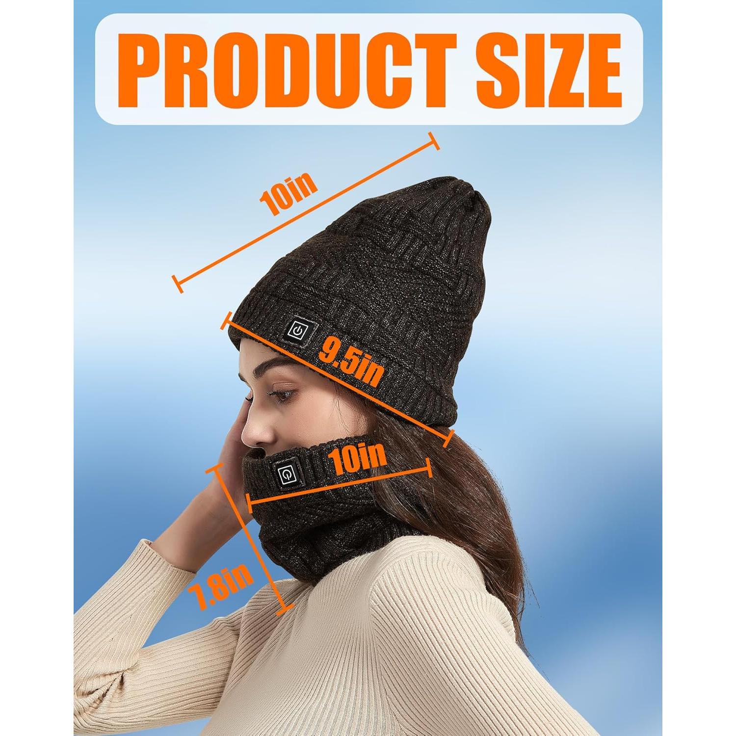 Gorro y Bufanda Calentados Unisex R-TAX RTX-DR08 4000mAh