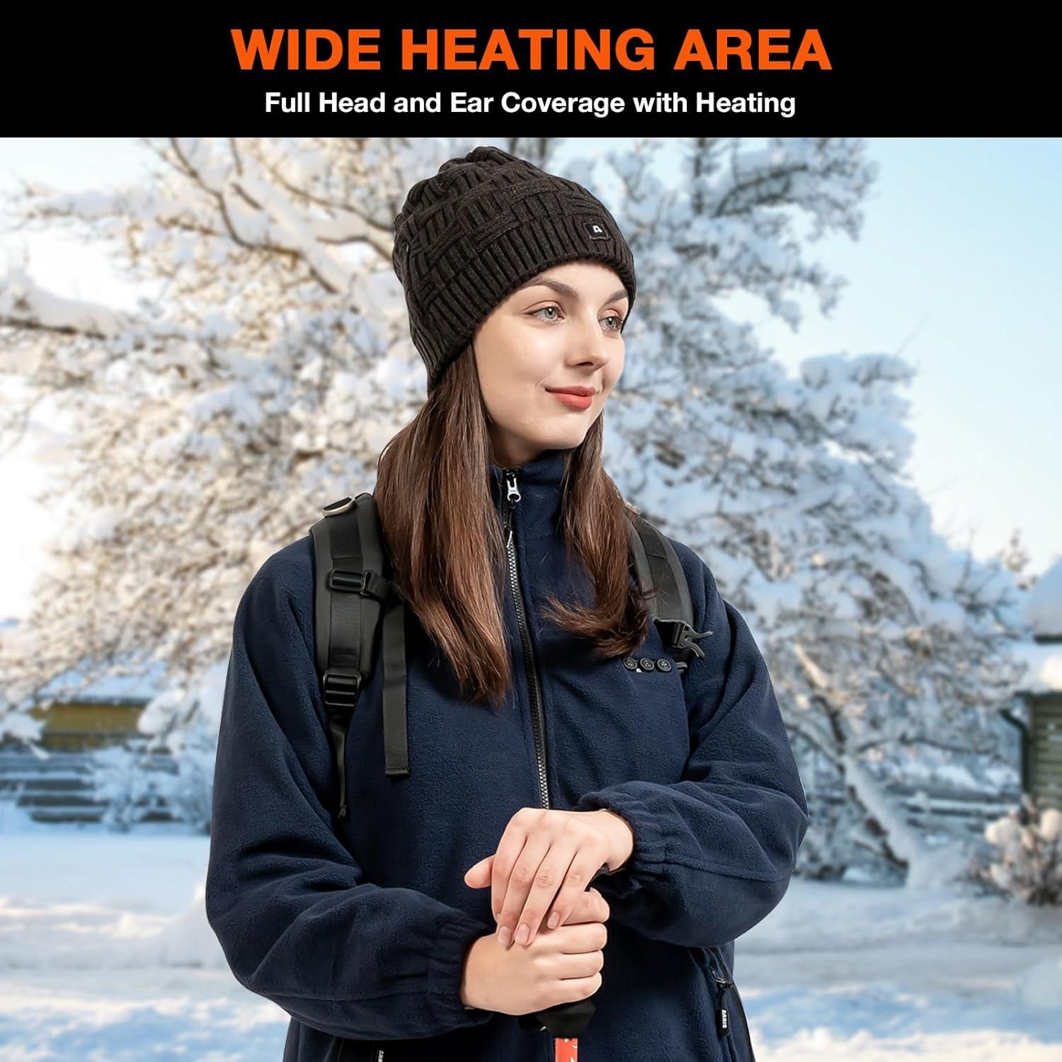 Gorro Calentado por Batería ARRIS Unisex Gris para Invierno