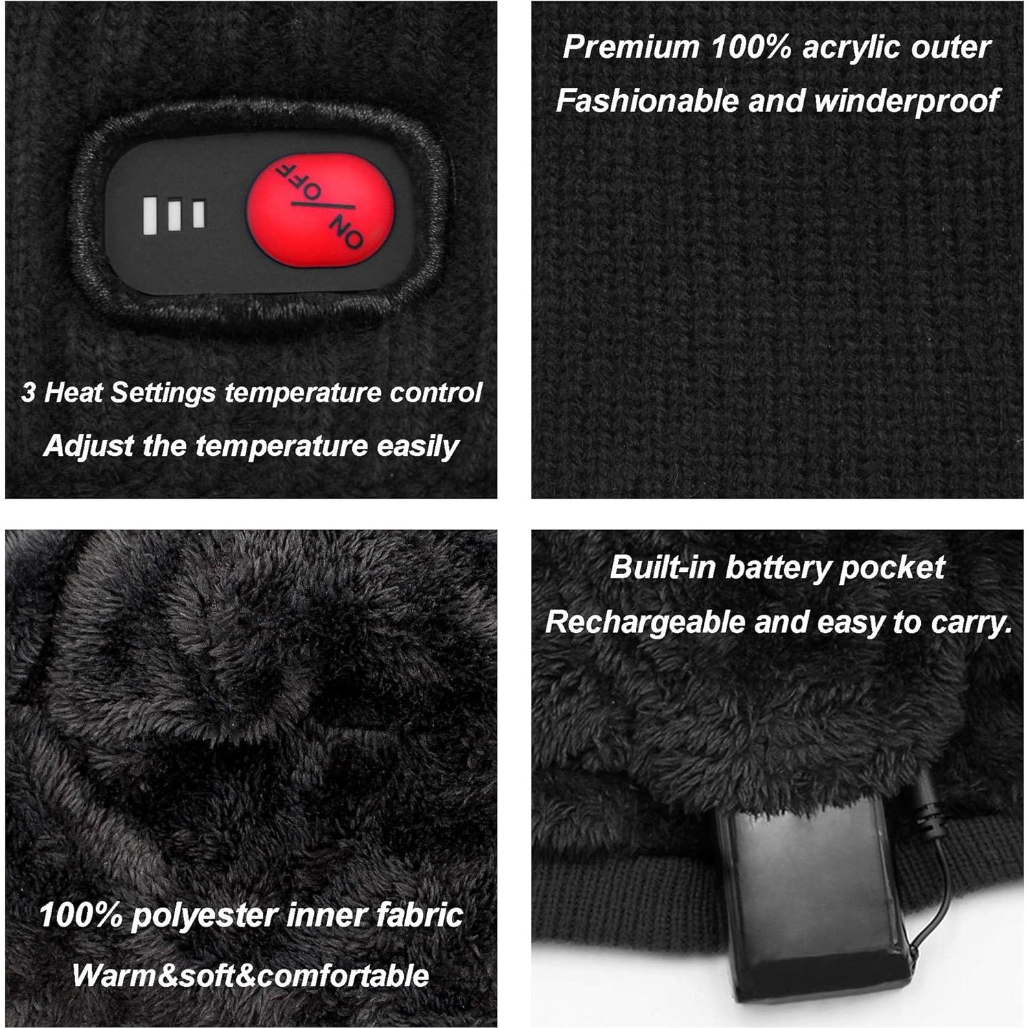 Gorro Térmico Eléctrico Recargable Unisex - Calor Ajustable