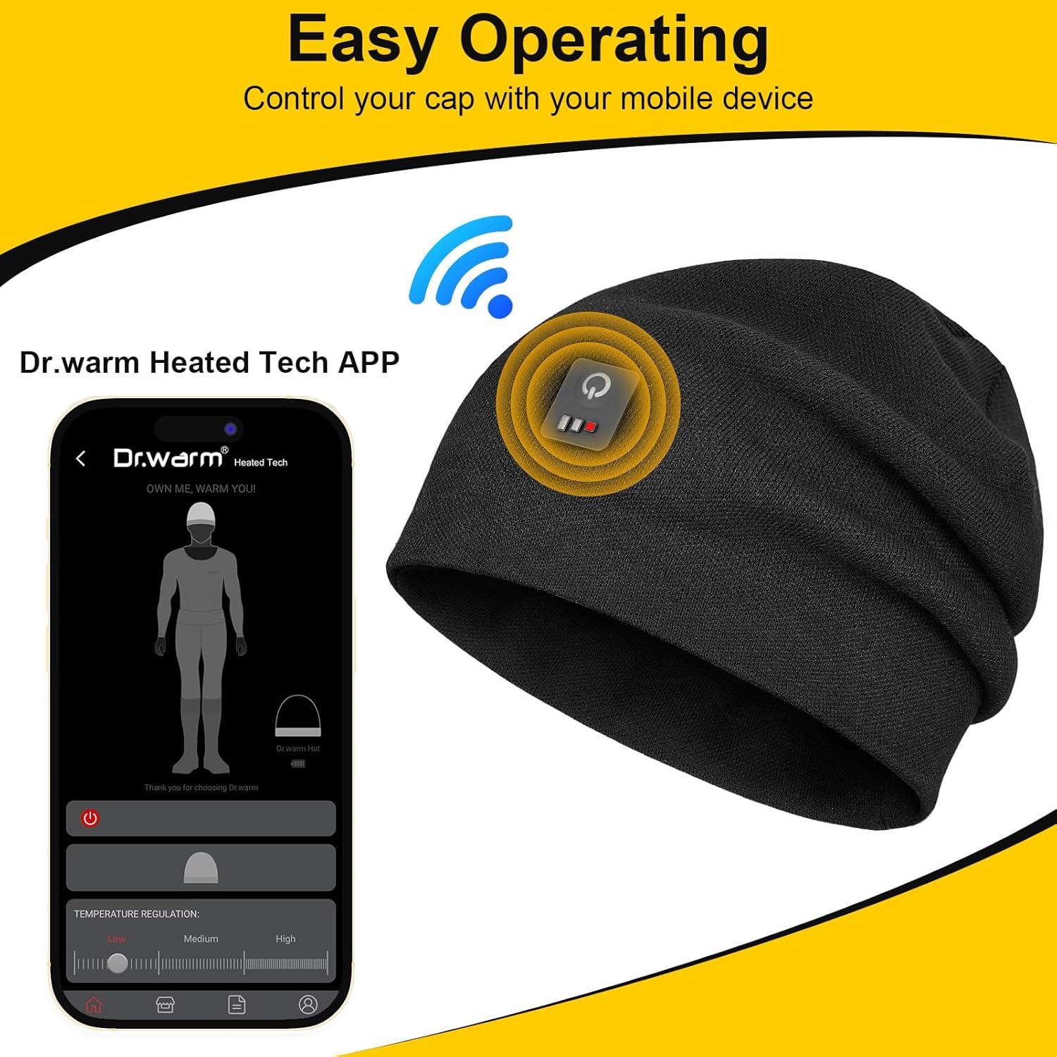 Gorro Calentado Dr.Warm Unisex Recargable 7.4V Invierno