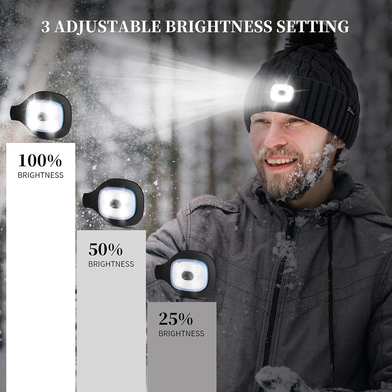 Gorro de Invierno Unisex Etsfmoa con Luz LED Recargable