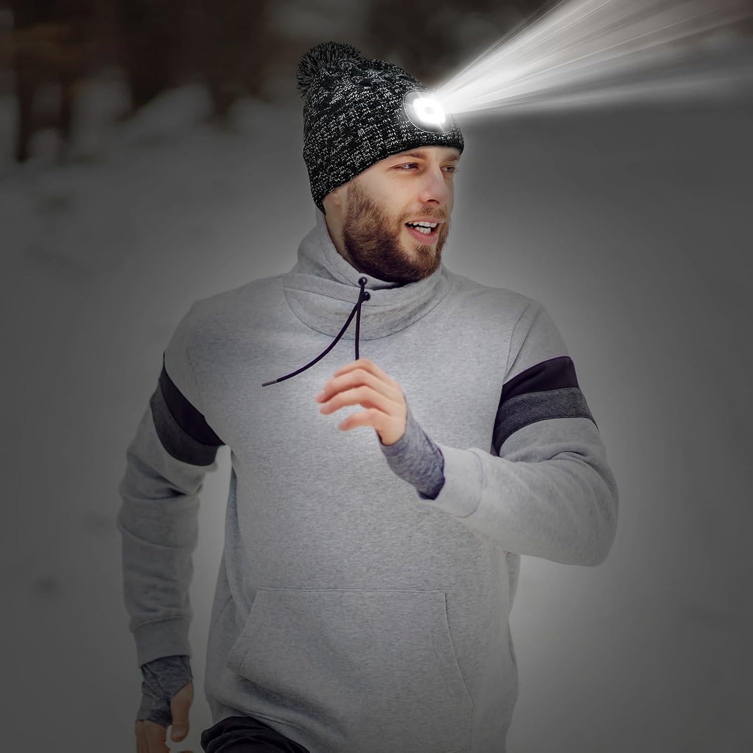 Gorro de Invierno Unisex Etsfmoa con Luz LED Recargable