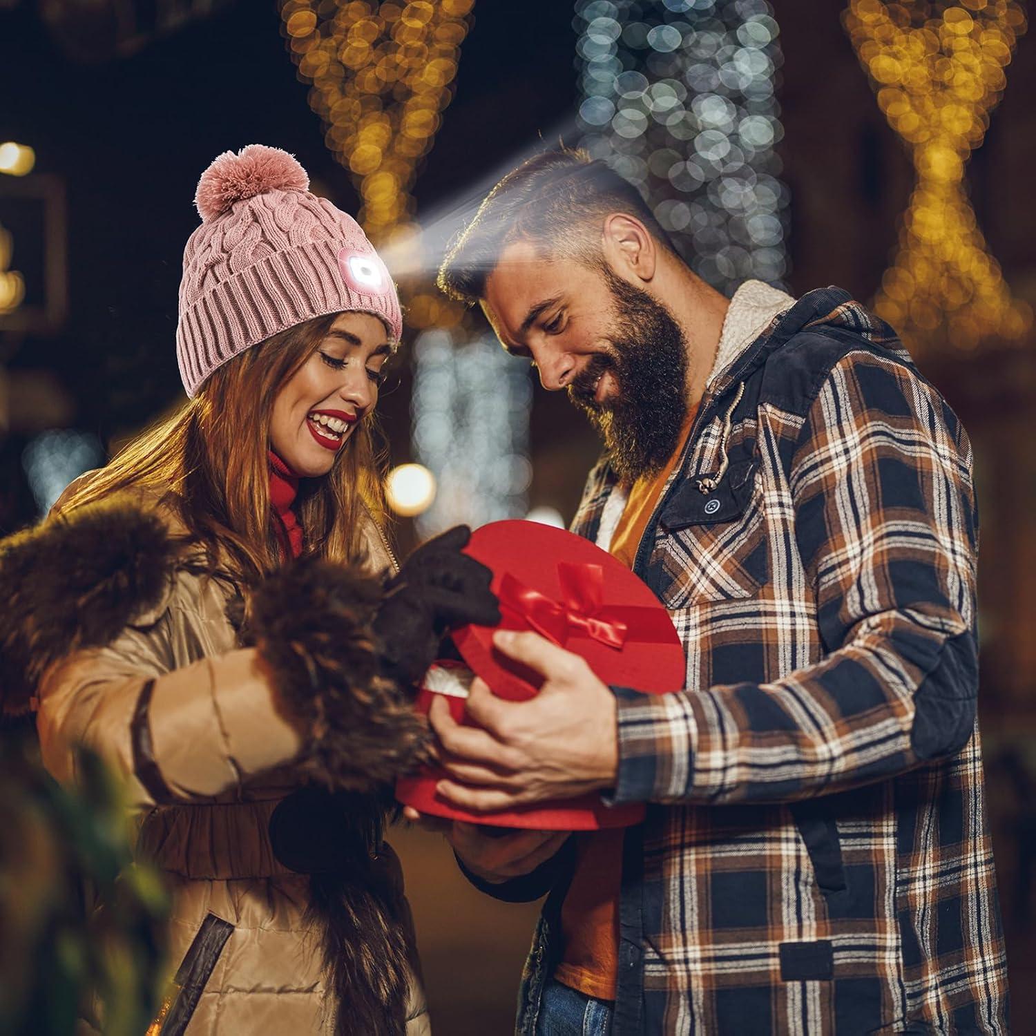 Gorro de Invierno Unisex Etsfmoa con Luz LED Recargable