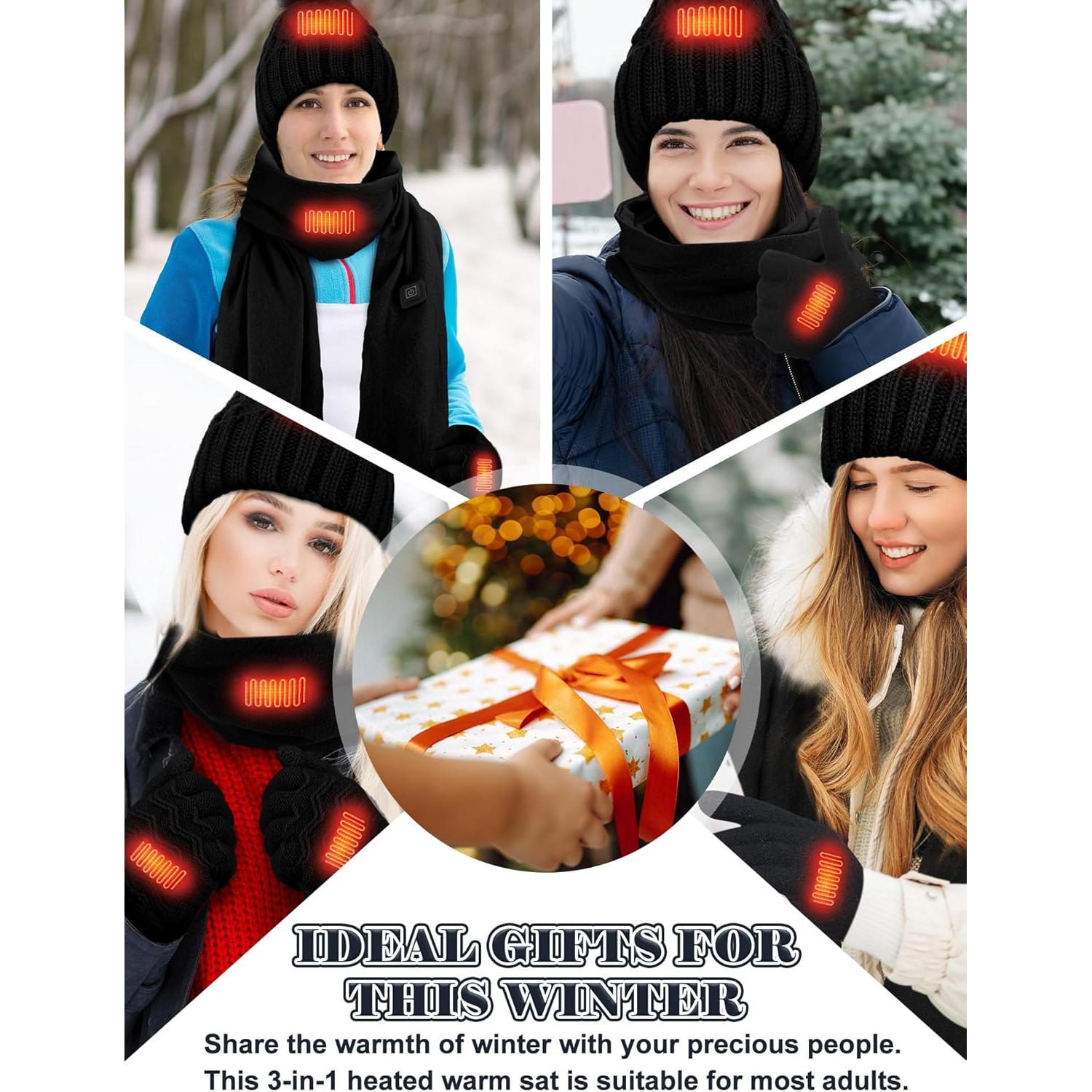 Conjunto Calentado USB: Gorro, Bufanda y Guantes Cutecrop