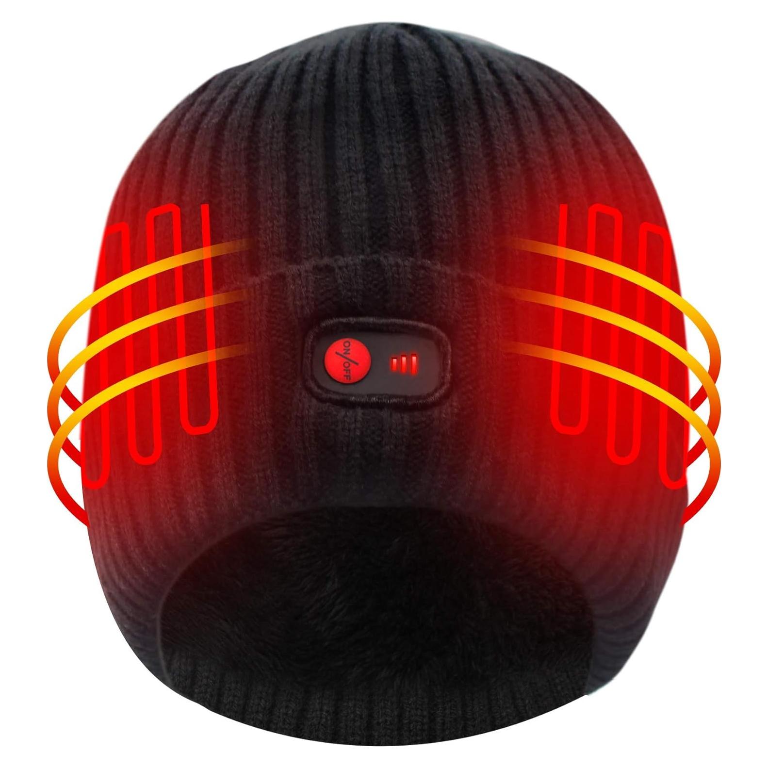 Gorro Calentado Autocastle 7.4V Unisex Negro 3 Niveles