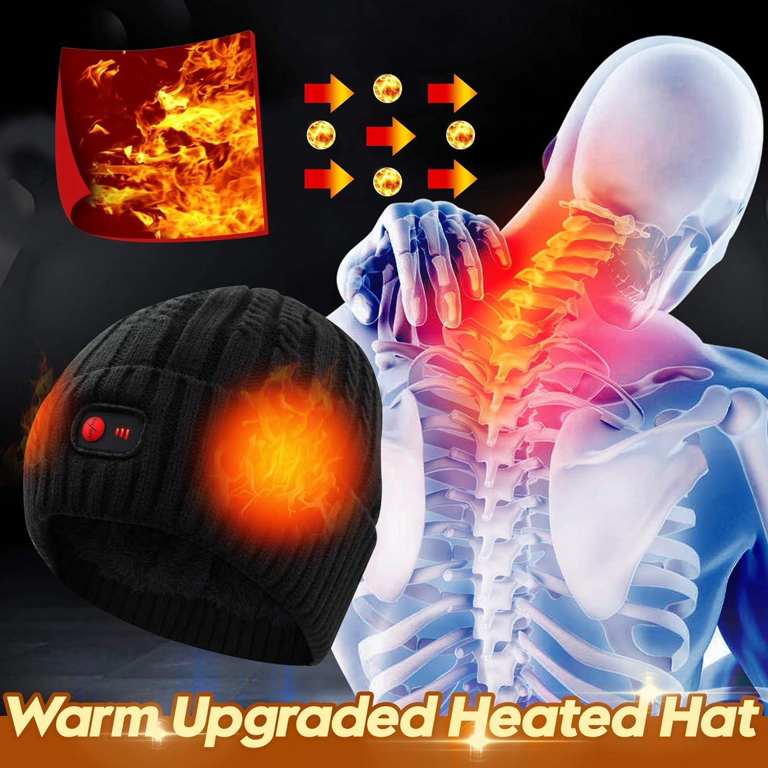 Gorro Calentado Autocastle 7.4V Unisex Negro 3 Niveles