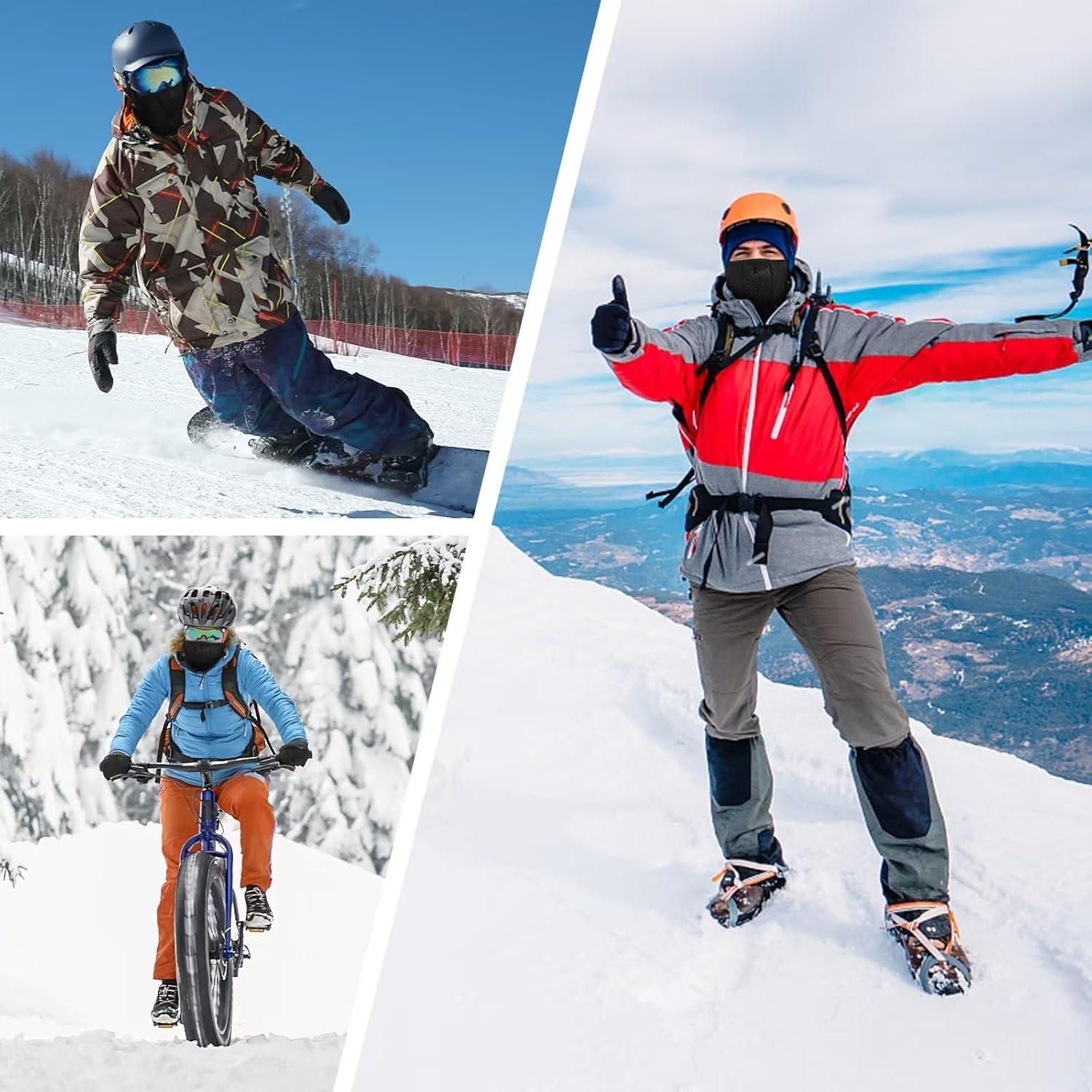 Pasamontañas Calentado Unisex Negro - A Prueba de Viento