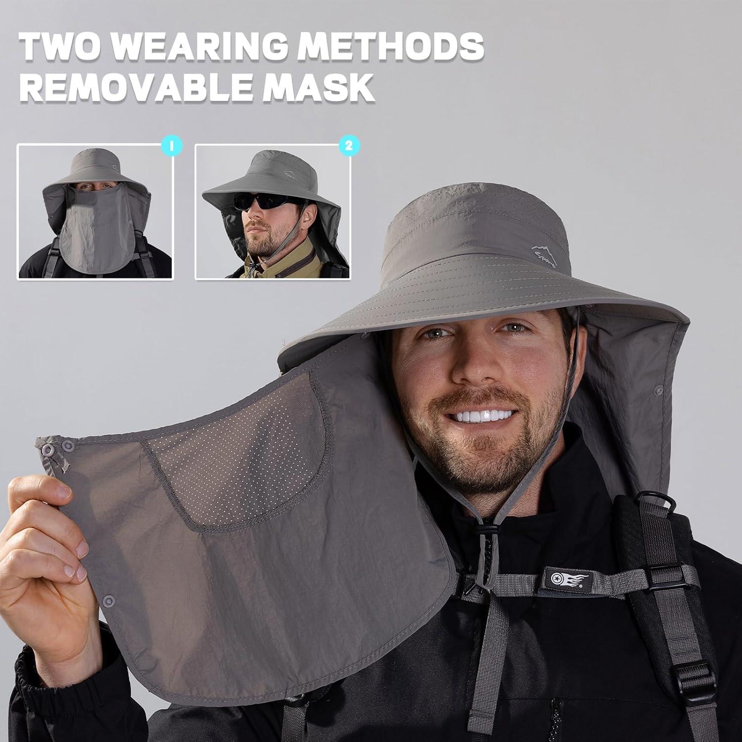 Sombrero de Sol Rosoz Unisex UPF50+ con Solapa y Cubierta