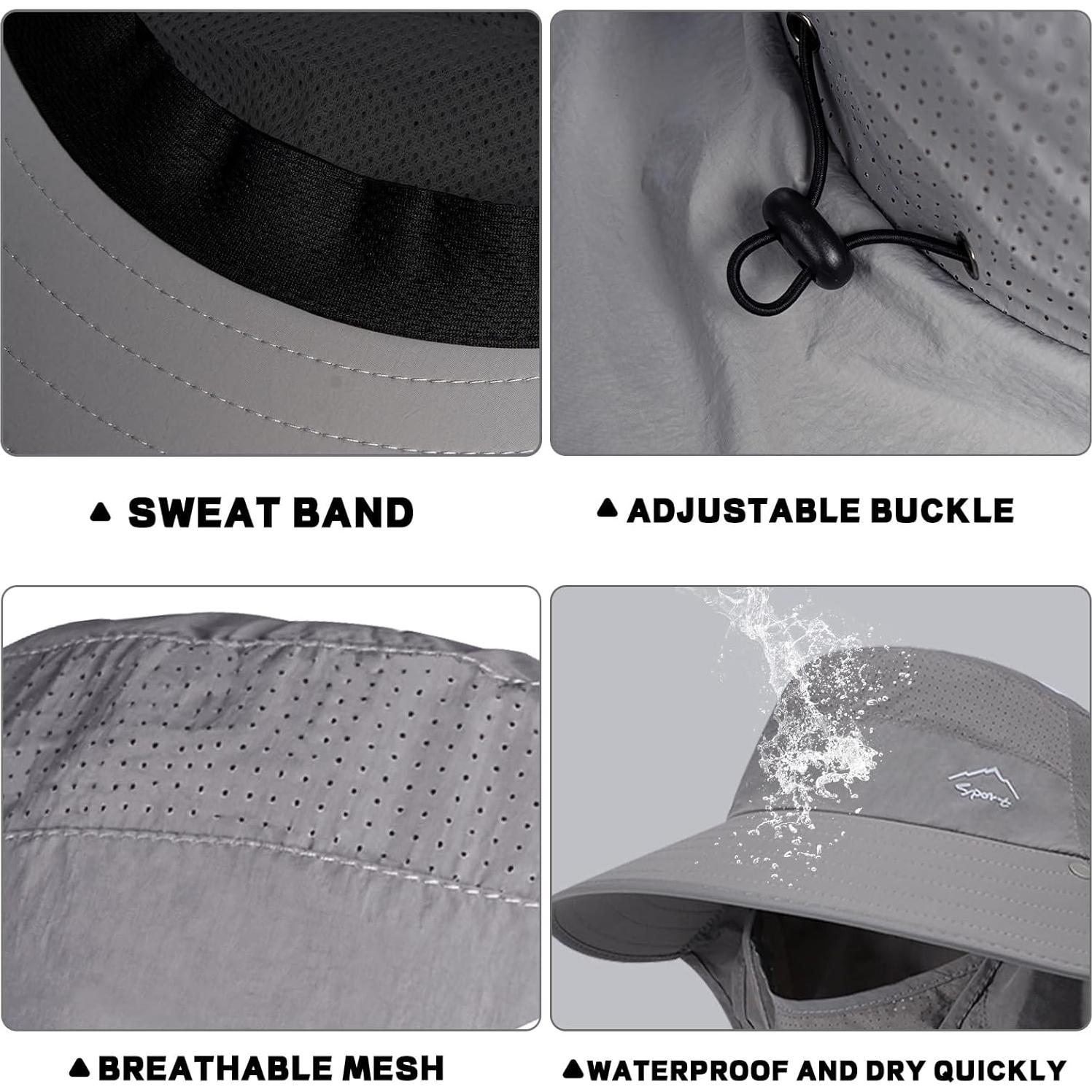 Sombrero de Sol Rosoz Unisex UPF50+ con Solapa y Cubierta