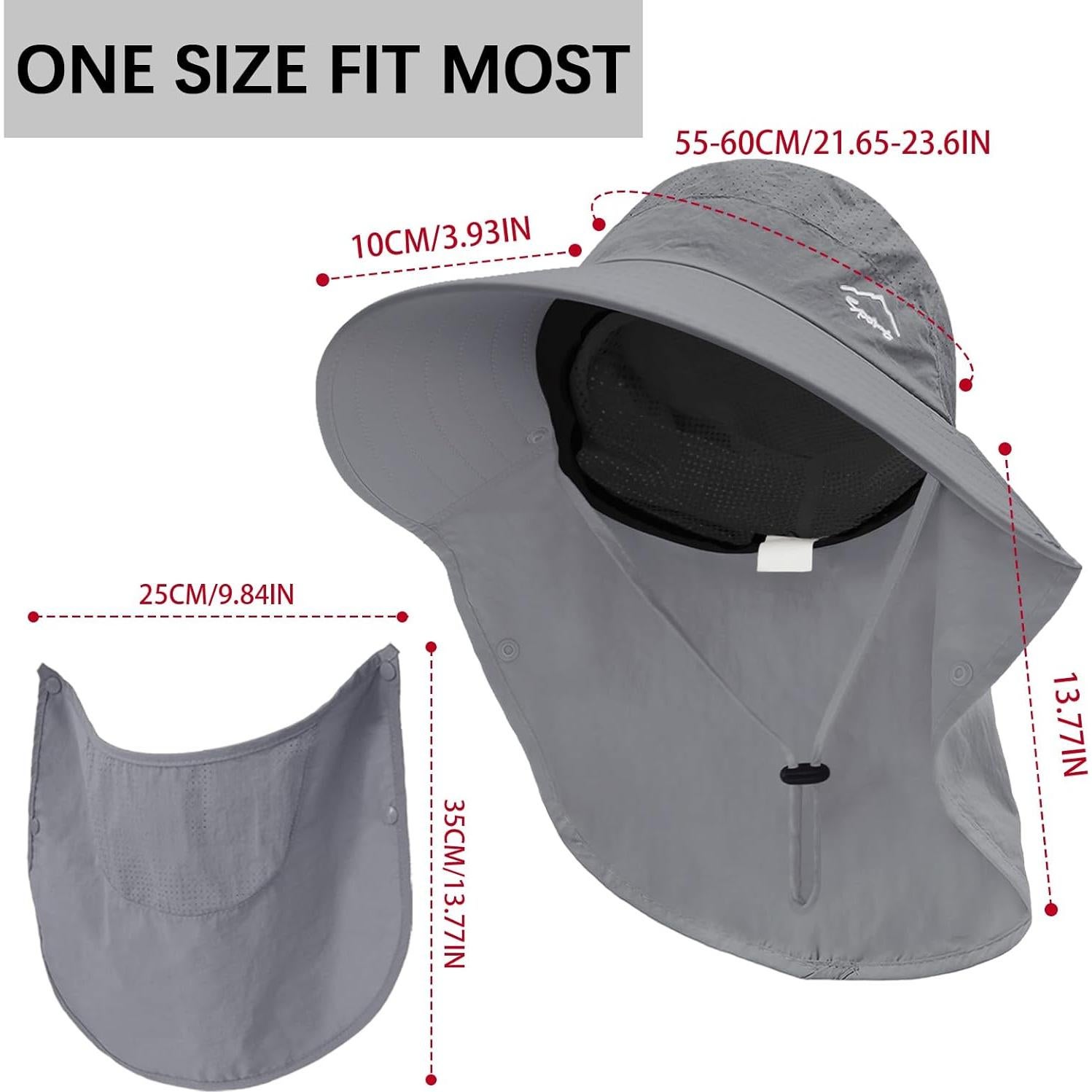 Sombrero de Sol Rosoz Unisex UPF50+ con Solapa y Cubierta