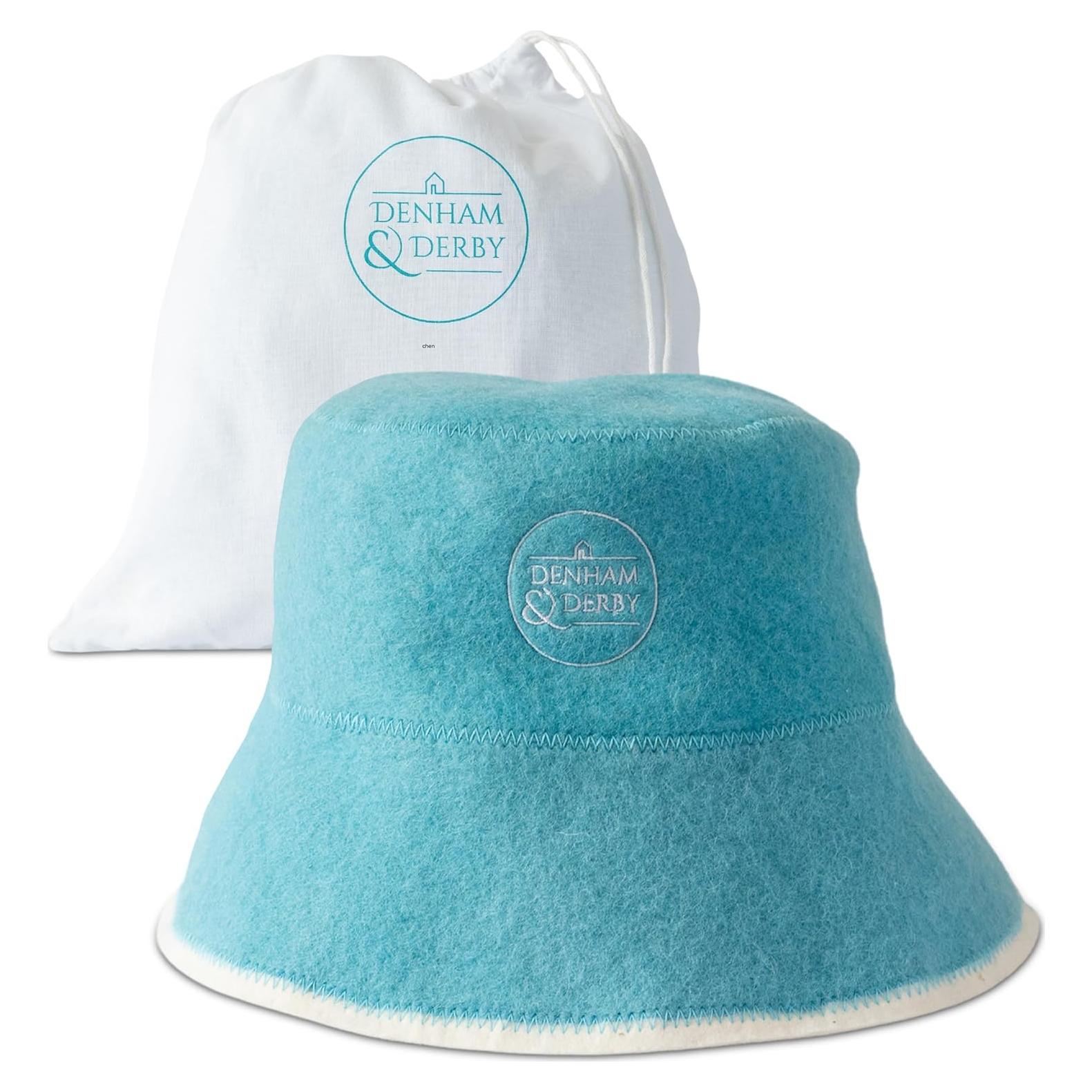 Sombrero de Sauna Unisex Denham & Derby 100% Lana Azul