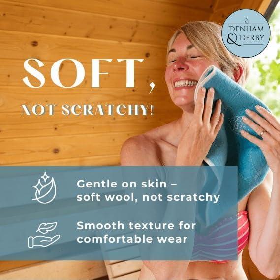 Sombrero de Sauna Unisex Denham & Derby 100% Lana Azul