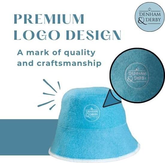 Sombrero de Sauna Unisex Denham & Derby 100% Lana Azul