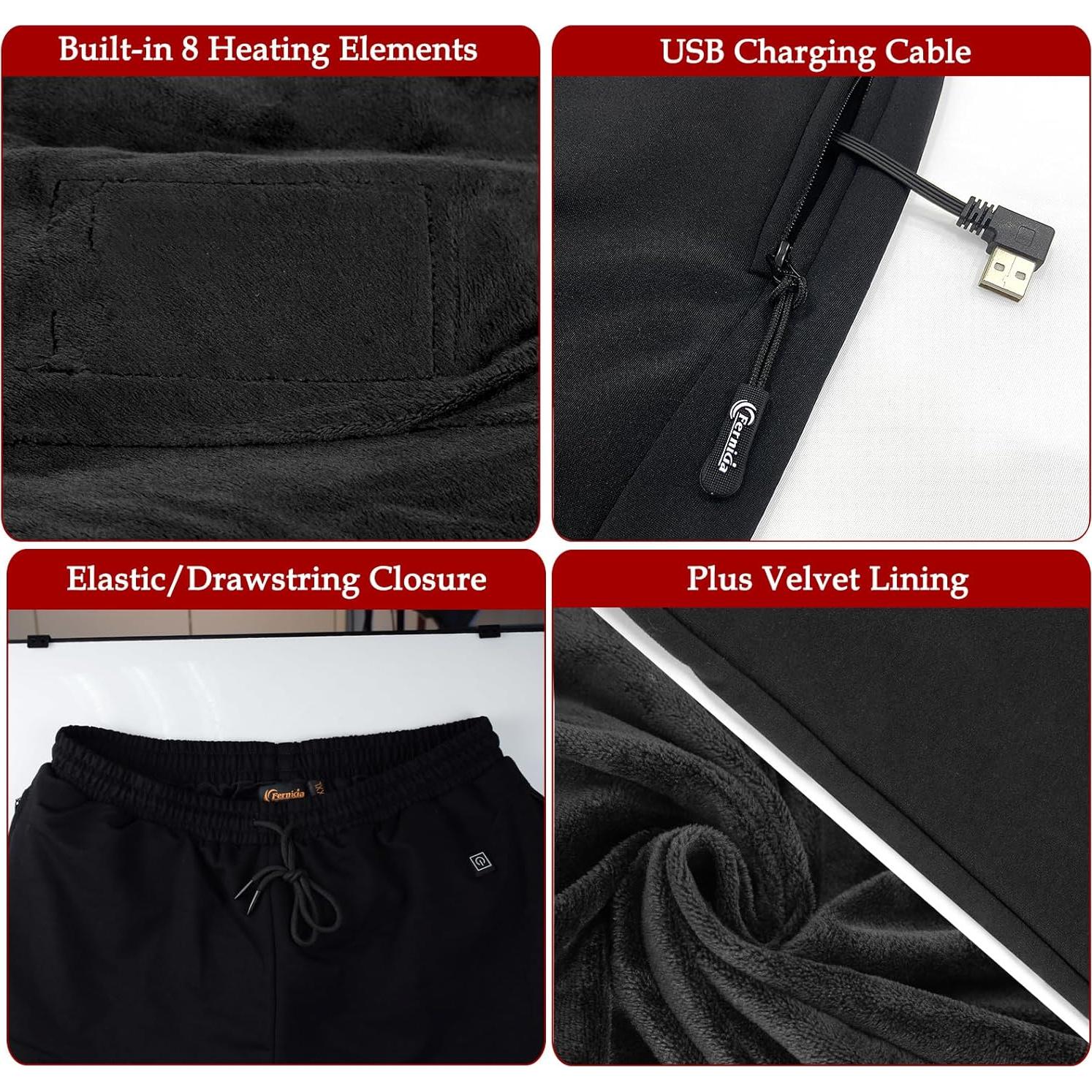 Pantalones Calentados FERNIDA USB 5V para Hombres y Mujeres