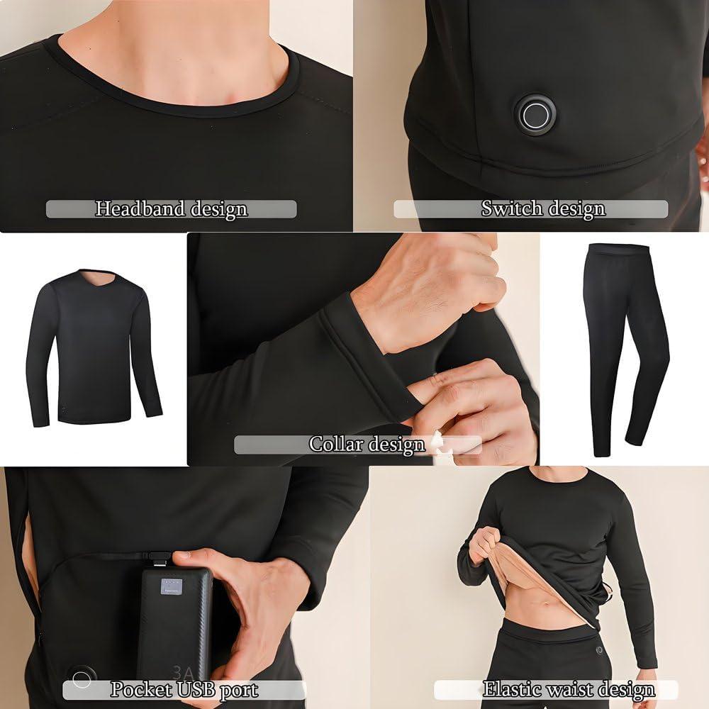 Conjunto Ropa Interior Térmica Calefaccionada GHKWXUE USB