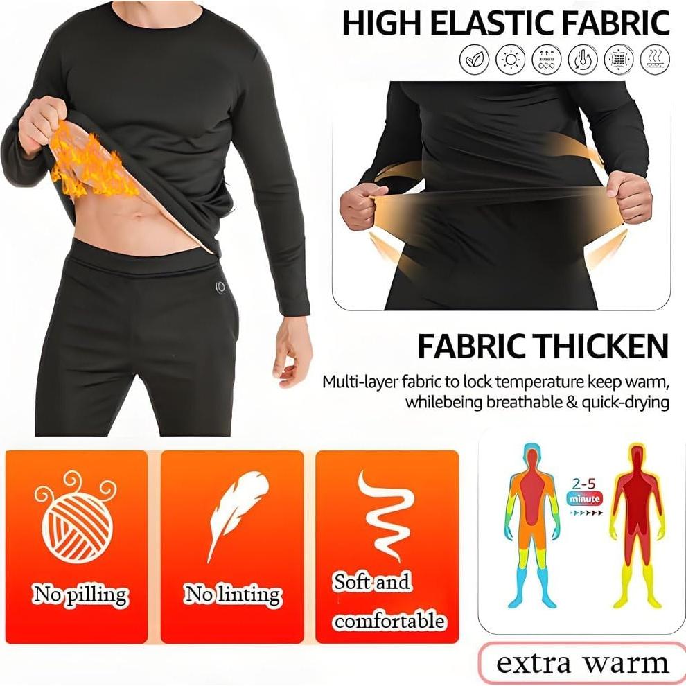 Conjunto Ropa Interior Térmica Calefaccionada GHKWXUE USB