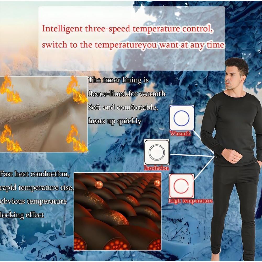 Conjunto Ropa Interior Térmica Calefaccionada GHKWXUE USB