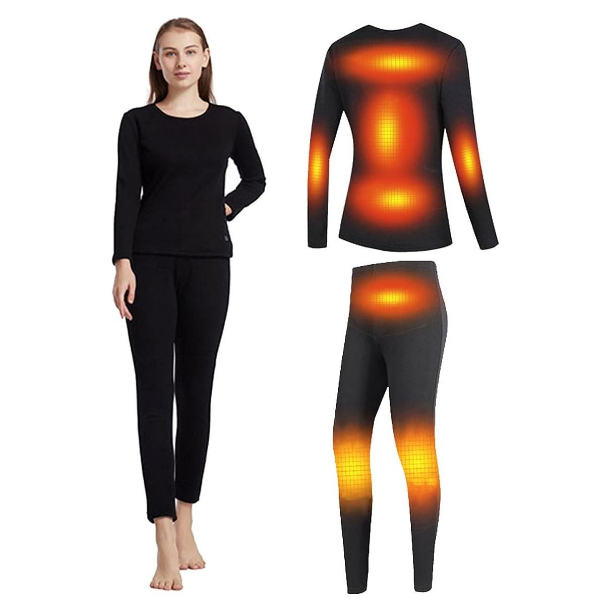 Conjunto Ropa Interior Térmica Calefaccionada USB Mujeres