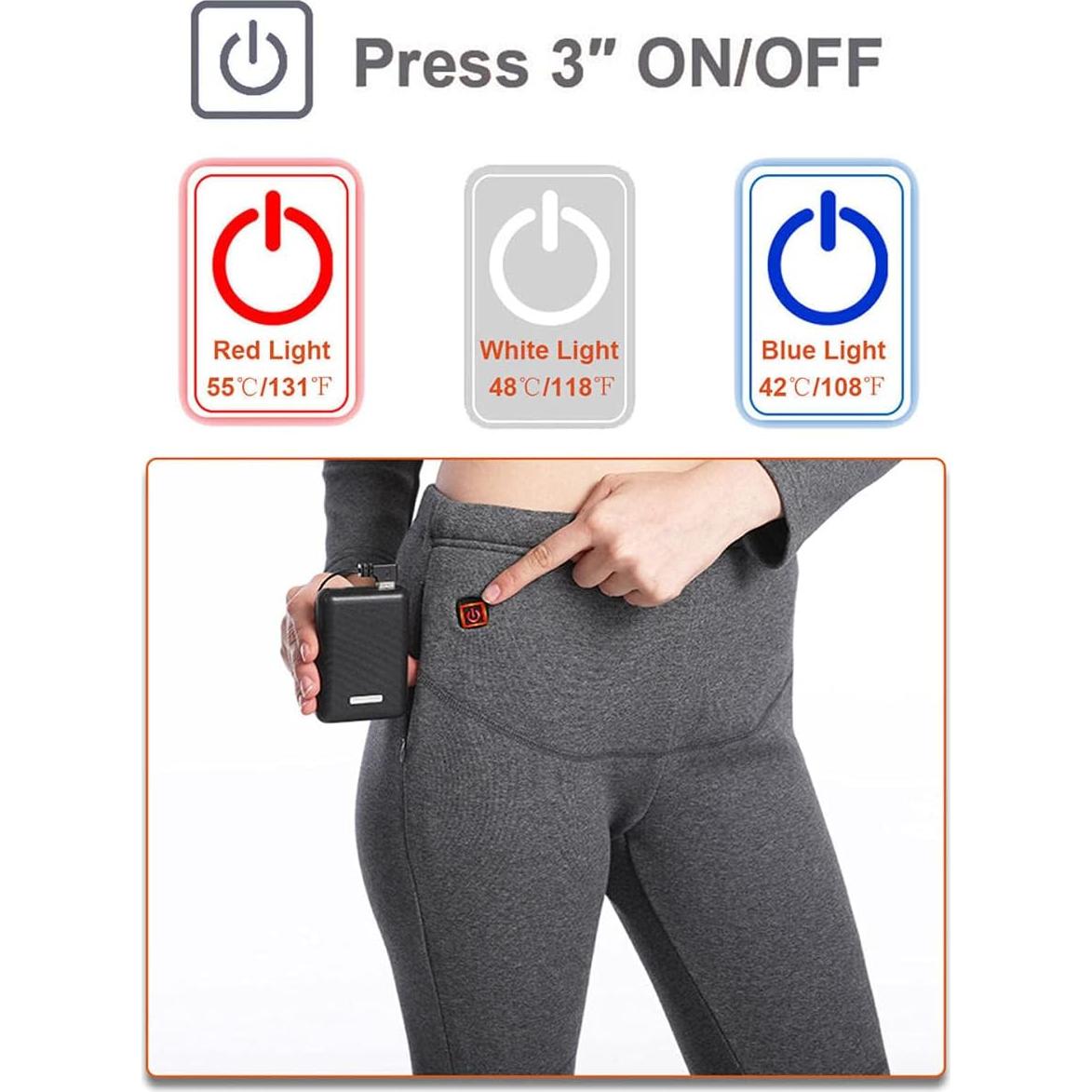 Conjunto Ropa Interior Térmica Calefaccionada USB Mujeres