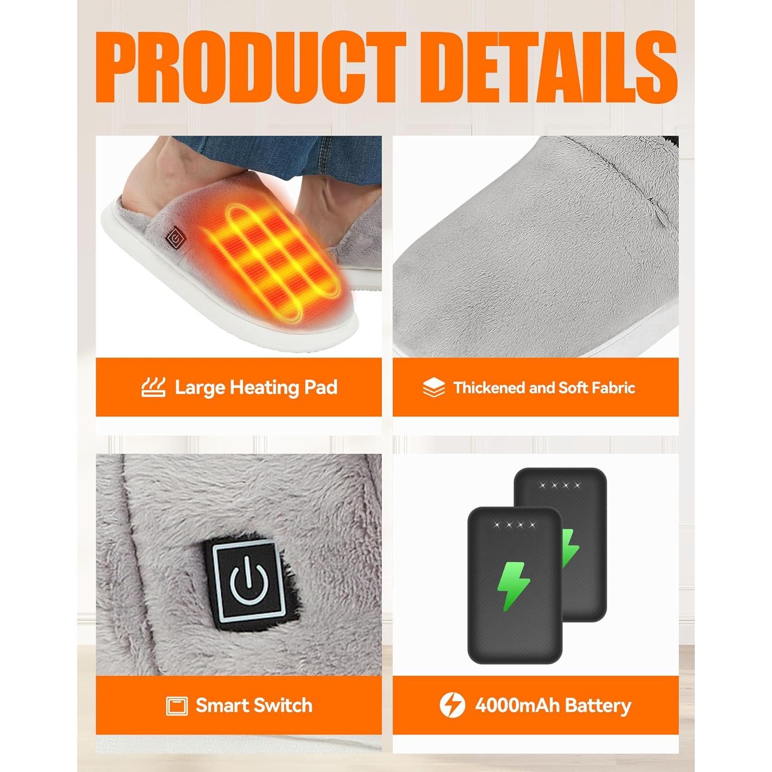 Pantuflas Calentadas CYCYHEAT RTX-DR08 Unisex 3 Niveles