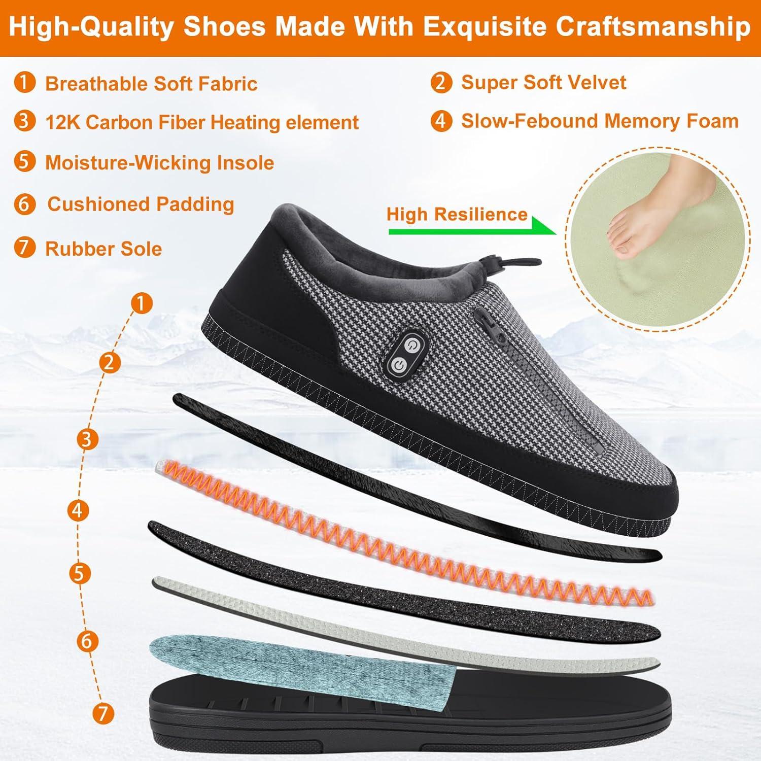 Zapatillas calefaccionadas Kamlif RTX-DR08L 5V para hombres y mujeres