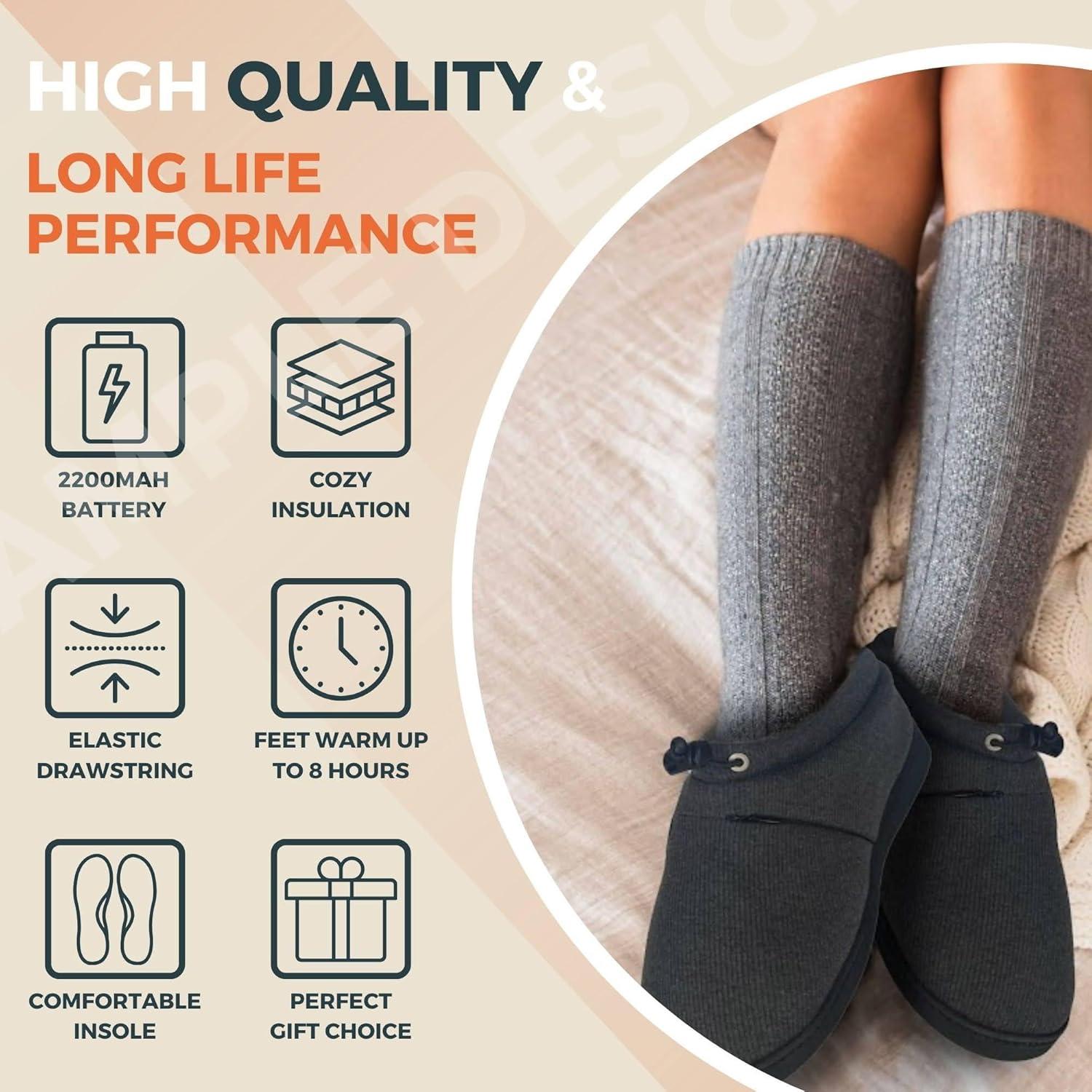 Zapatillas Calentadas ThermalStep Unisex 2000mAh Negro