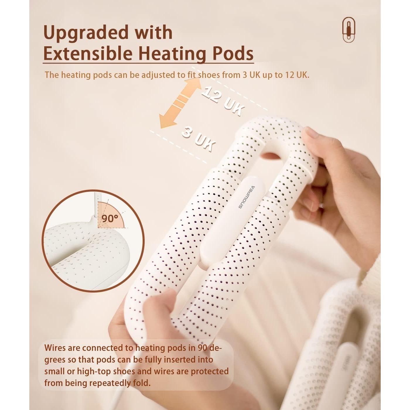 Secador de Zapatos Eléctrico Snowpea Pro 20x13 cm 0.34 kg