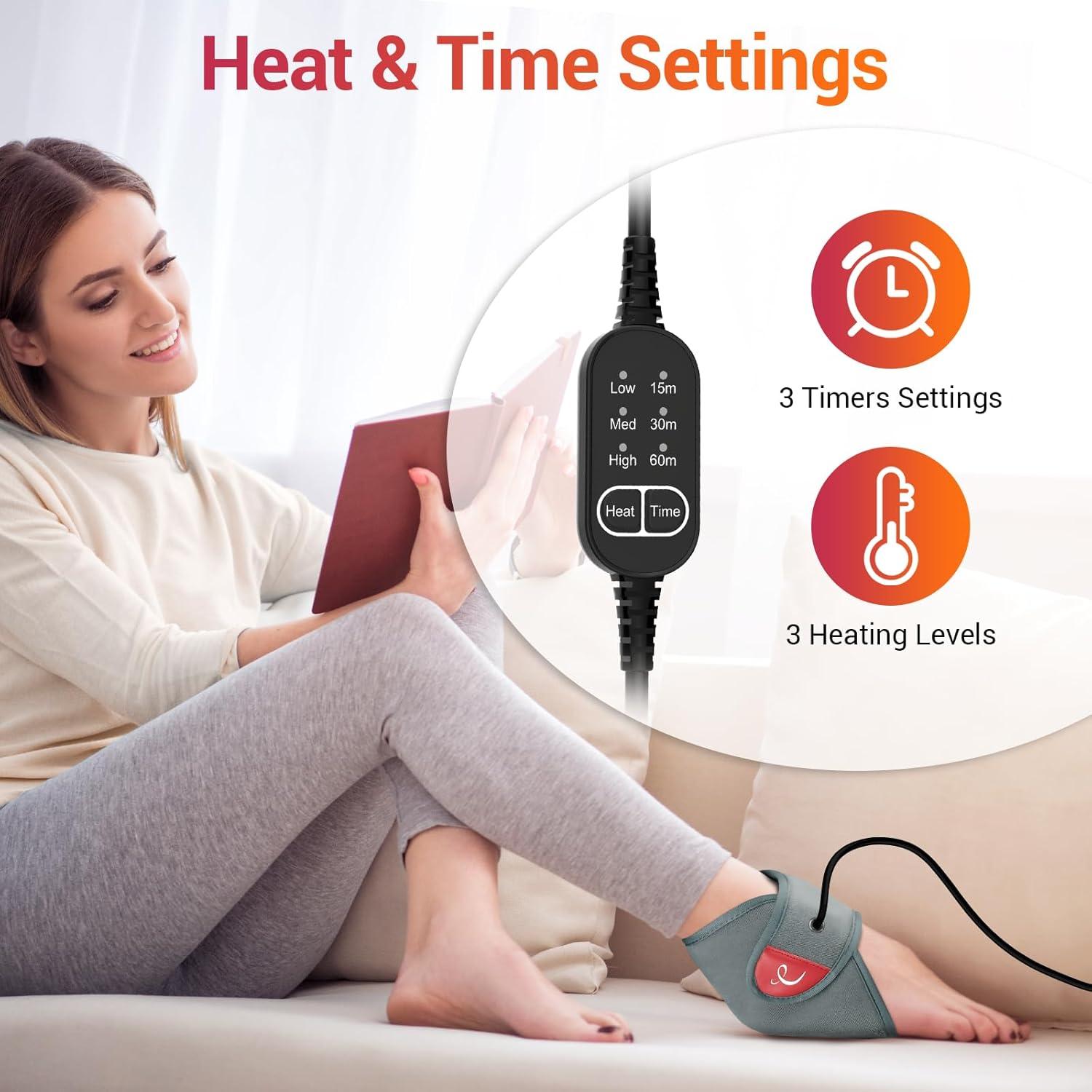 Almohadilla Térmica USB Comfytemp para Tobillo y Pies 3 Niveles