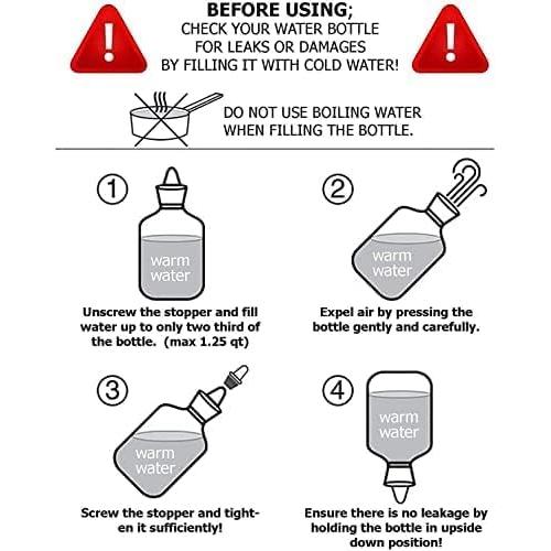 Botella de Agua Caliente SteadMax 2L Caucho Natural Libre BPA
