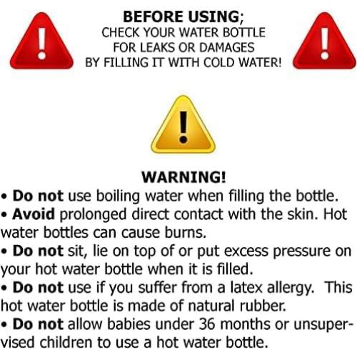 Botella de Agua Caliente SteadMax 2L Caucho Natural Libre BPA