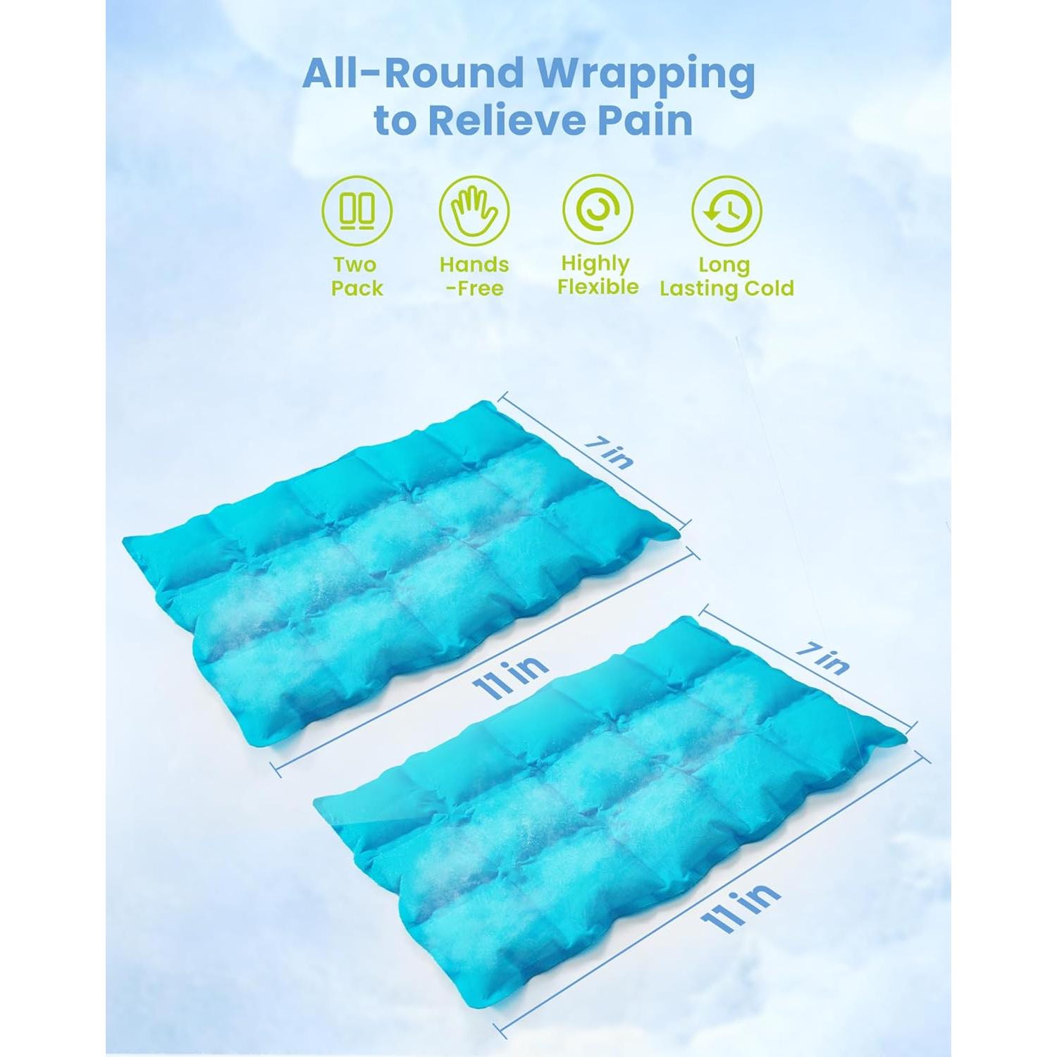 2 Paquetes de Hielo Reutilizables Koonie 20x20cm Terapia Fría