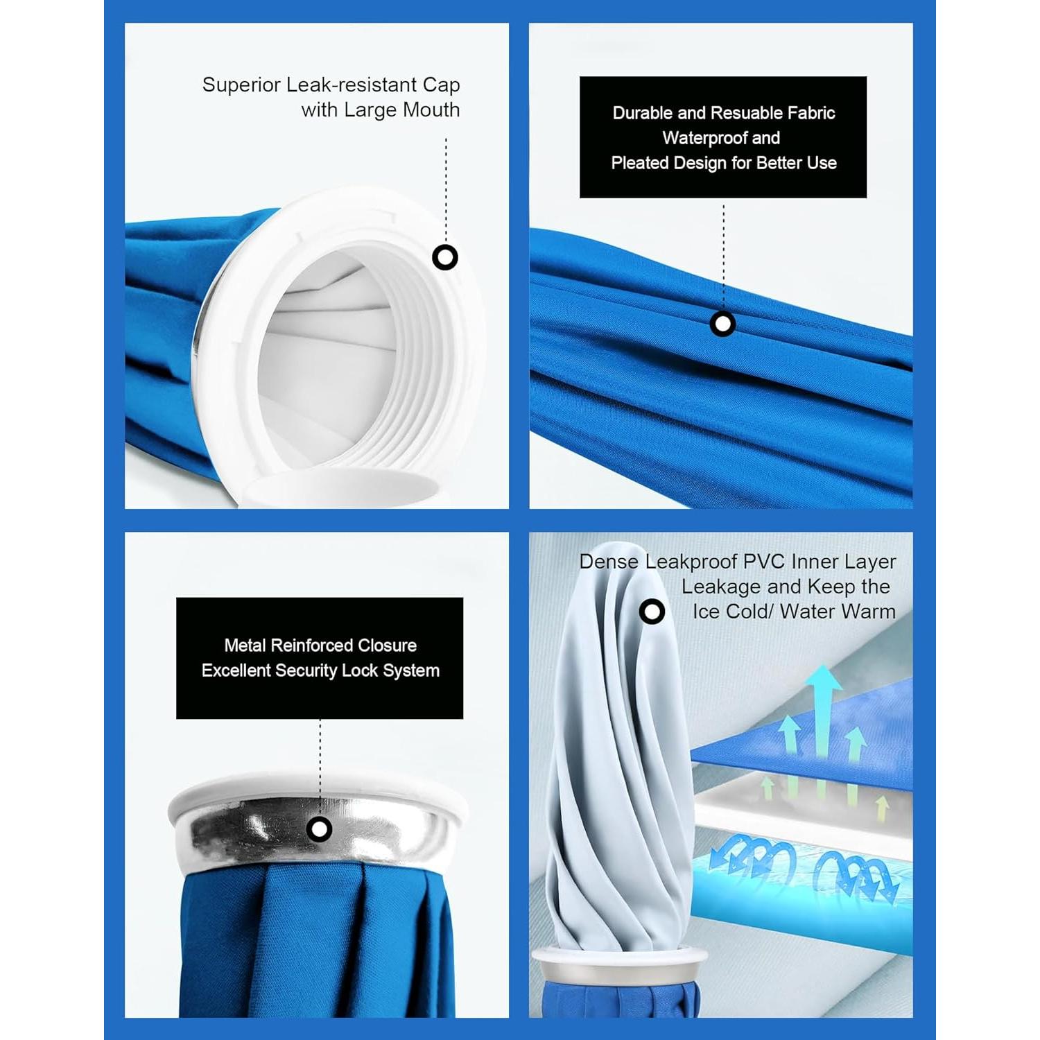 Compresa de Hielo Reutilizable Teslniher 15 cm Terapia Fría y Caliente