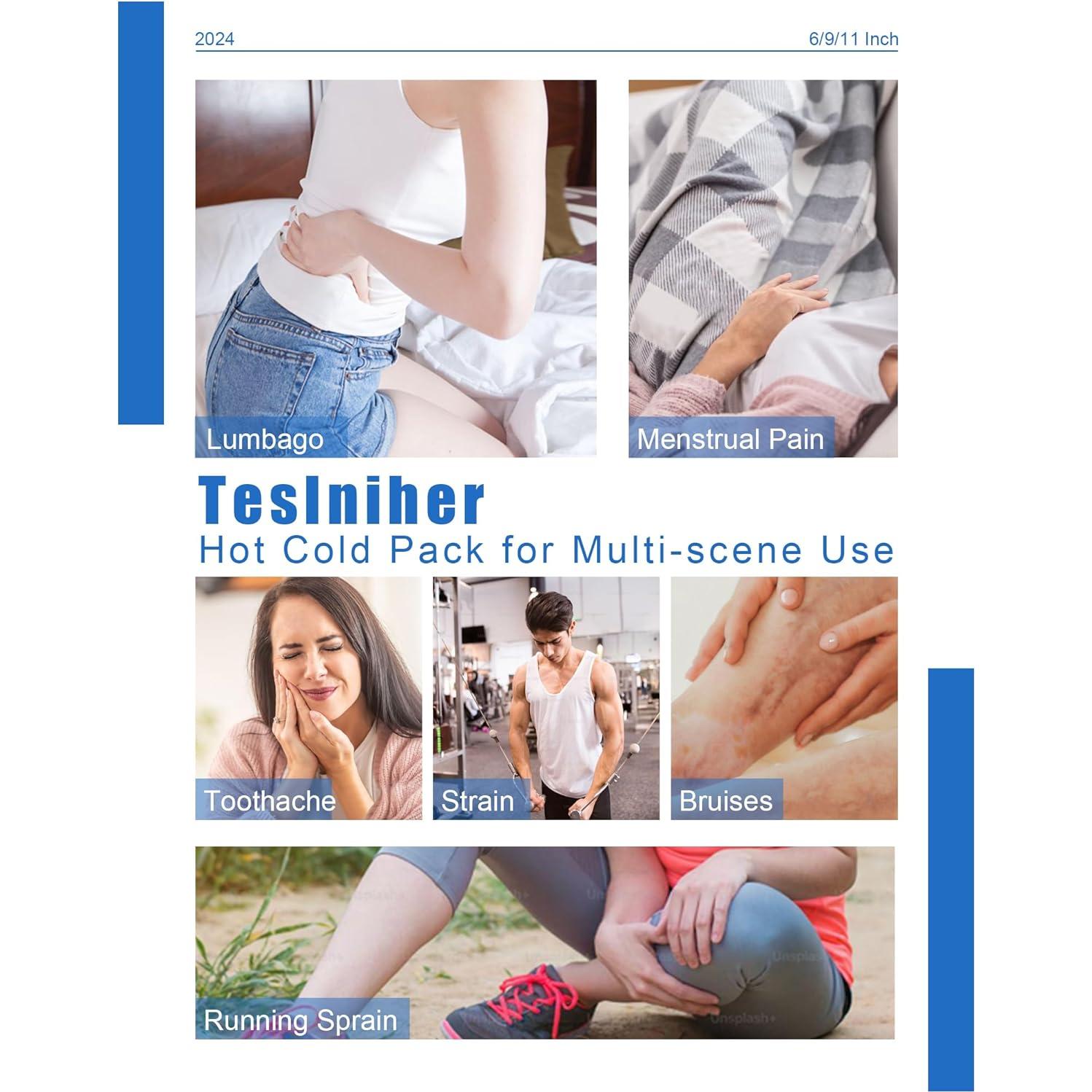 Compresa de Hielo Reutilizable Teslniher 15 cm Terapia Fría y Caliente