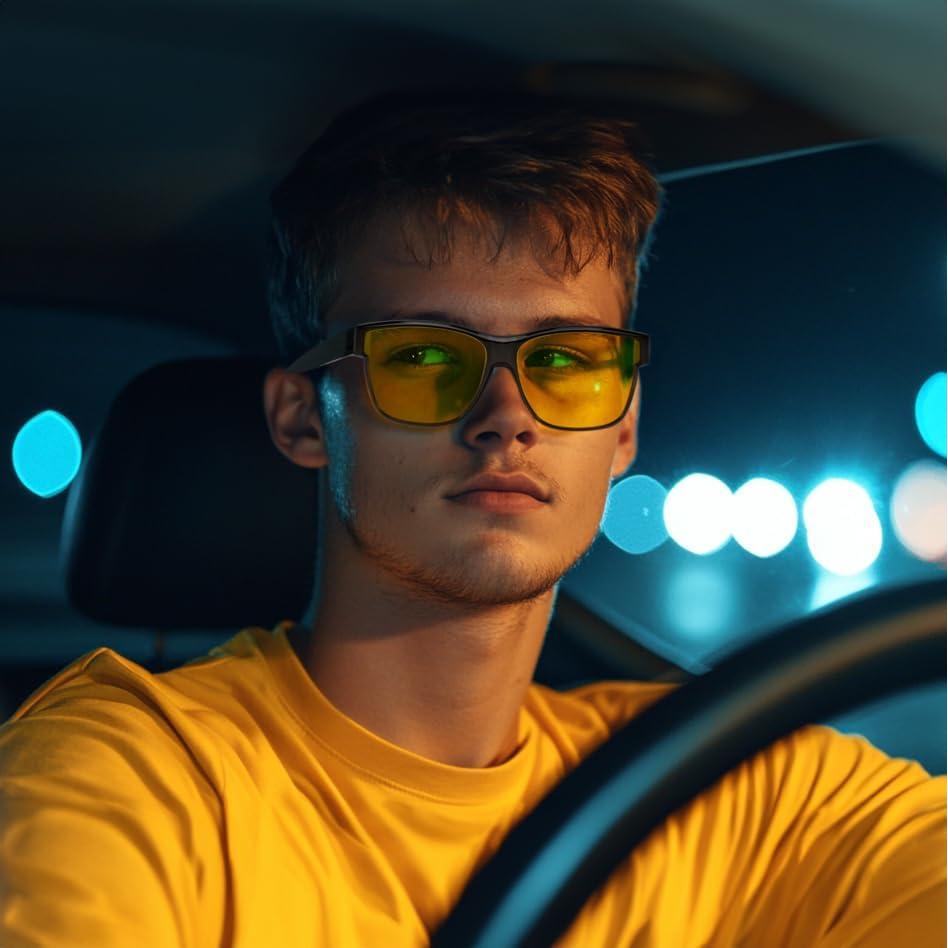 Gafas de Conducción FEISEDY Polarizadas Nocturnas 60mm