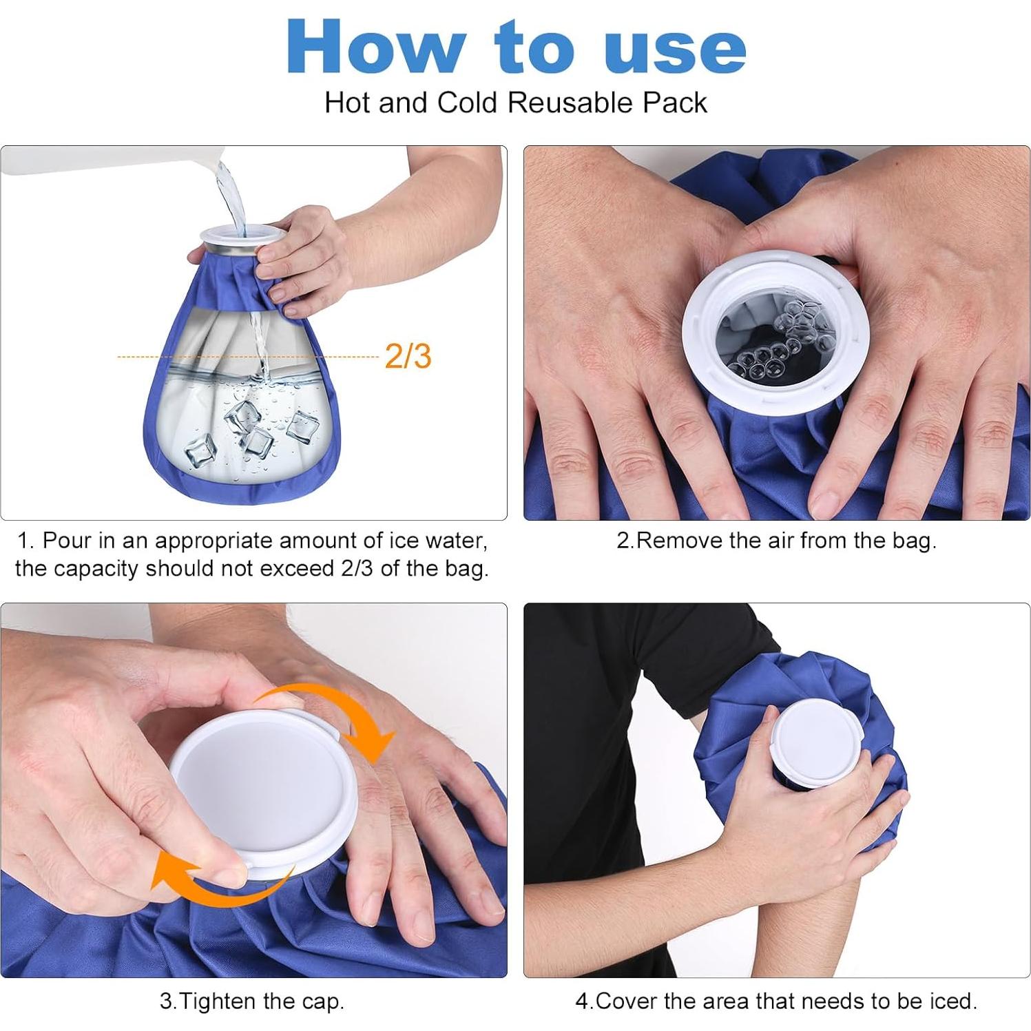 Paquete de Hielo y Calor Puivoy 3 Piezas Reutilizables