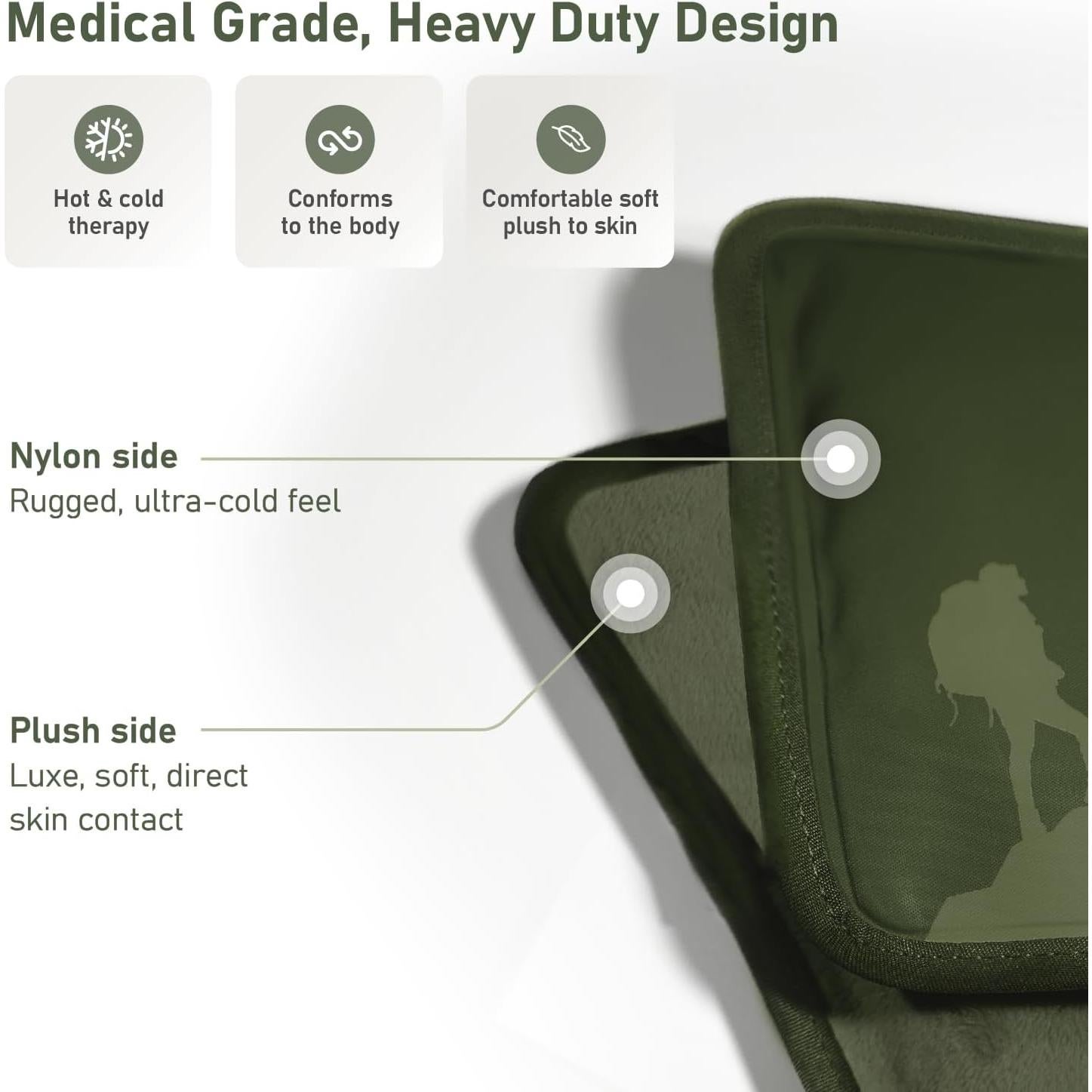 Paquete de Hielo de Gel Flexible Sherpa 30x20 cm 2P - Verde