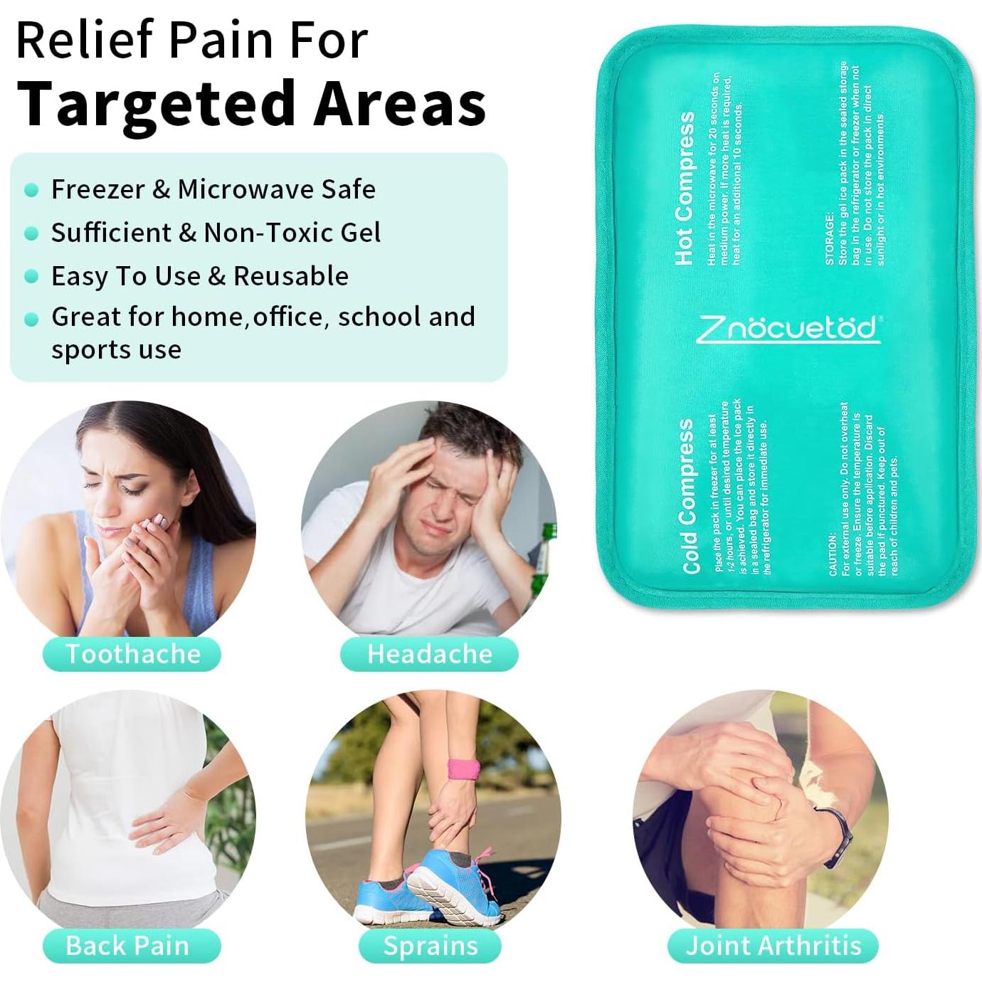 Bolsa de Hielo Gel Reutilizable Yunqixin 19.56x12.45cm Verde